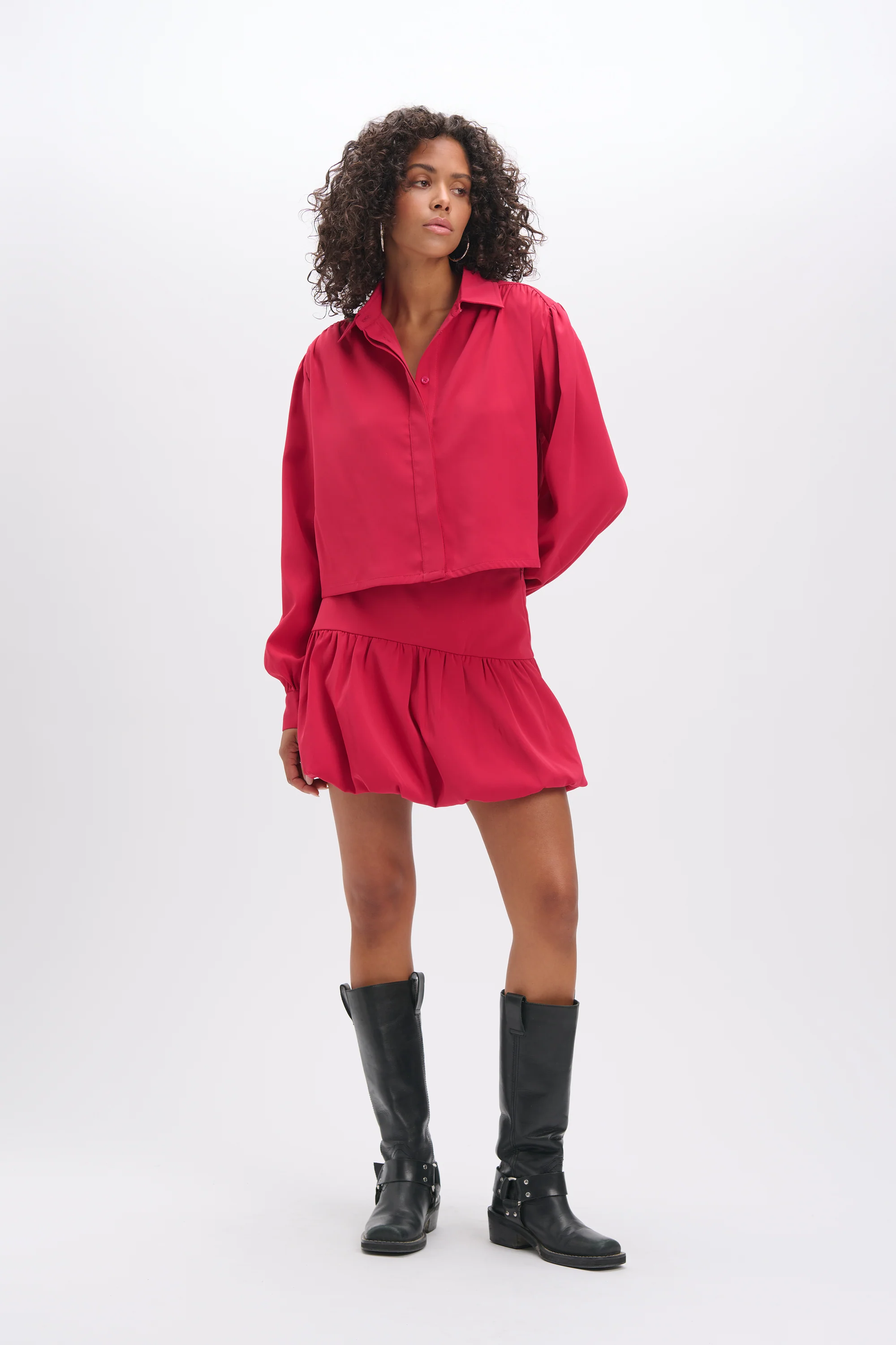 Balloonfit skirt Rhea | Raspberry | Refined Department - Image 2