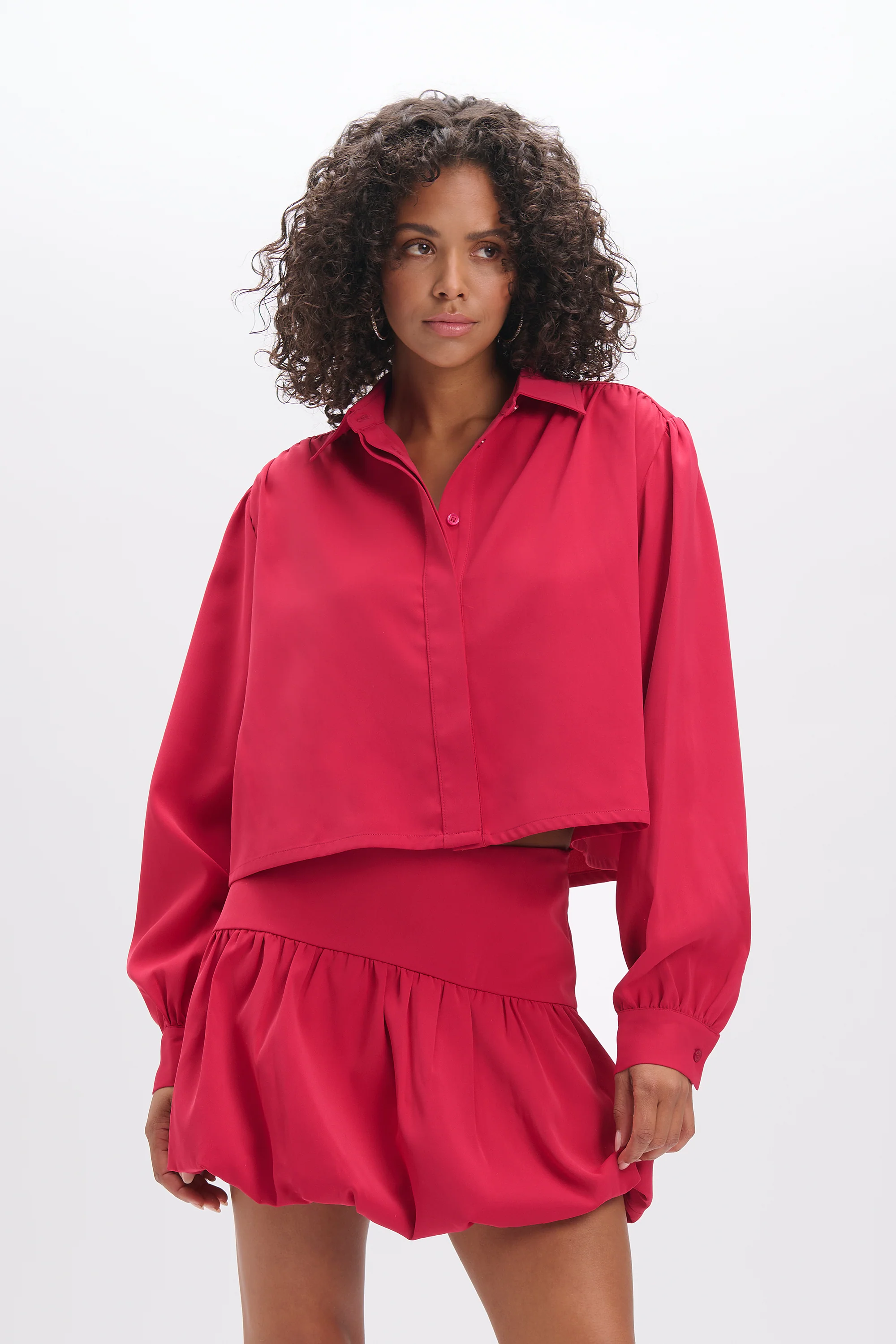 Balloonfit skirt Rhea | Raspberry | Refined Department - Image 3