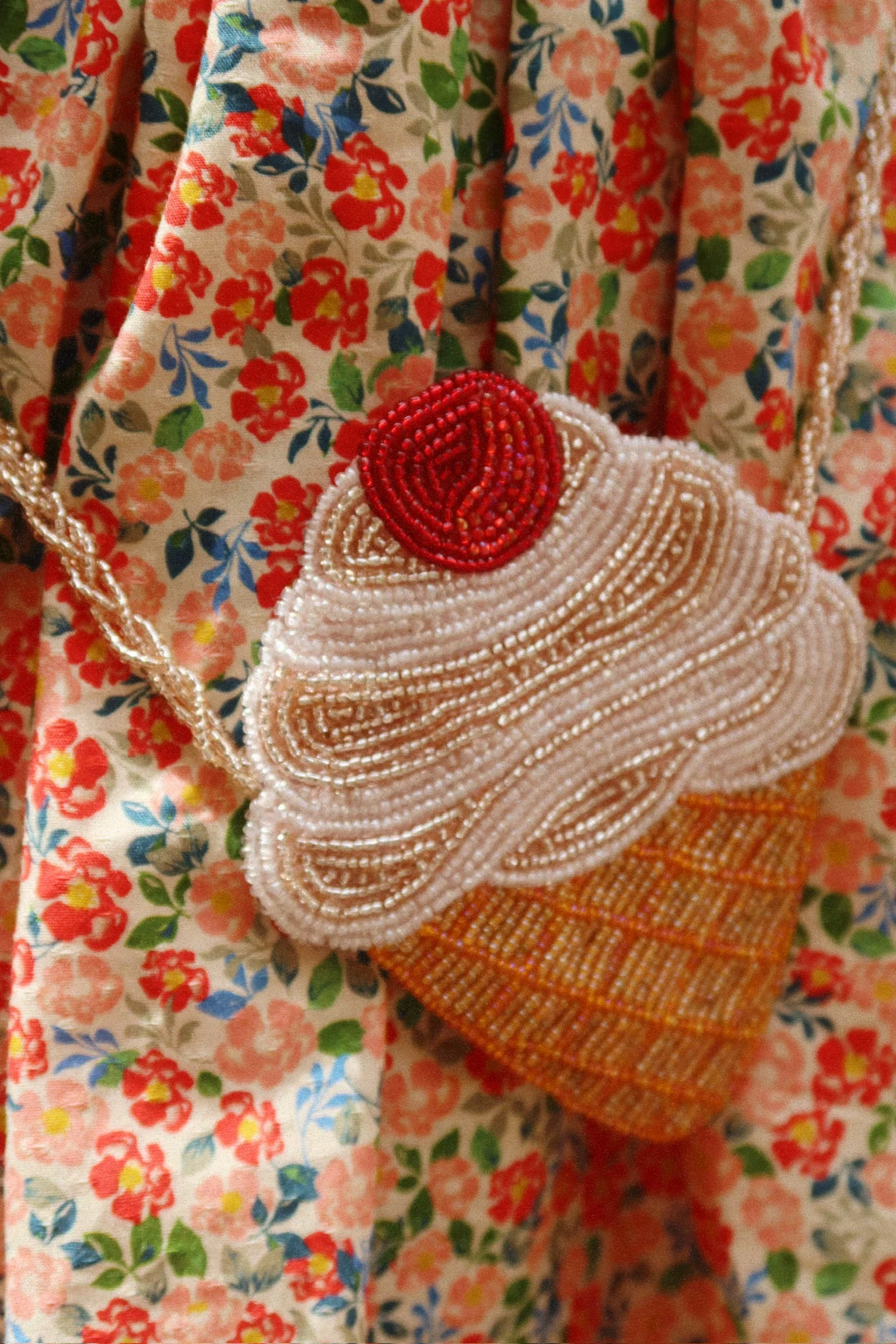 Beaded ice cream strap wallet | Multi | Konges Slojd - Image 2