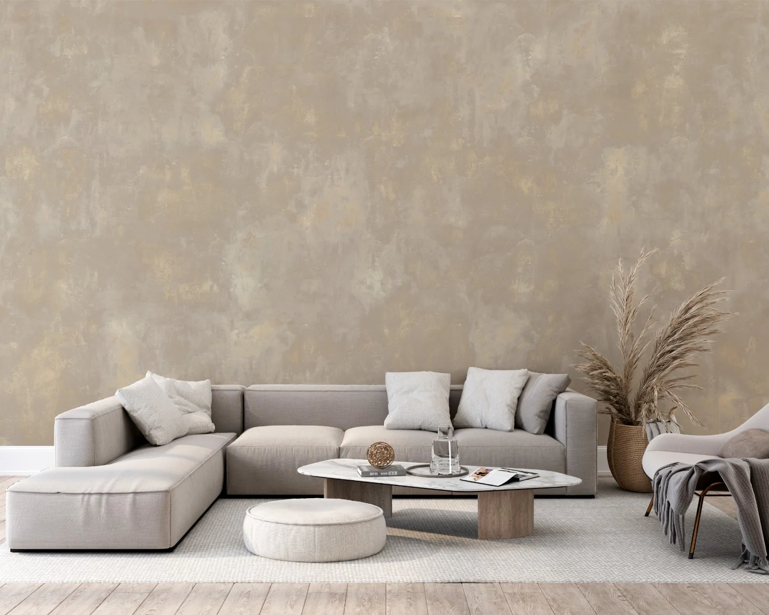 Behang Concrete gold | Beige | Staaltje - Image 2