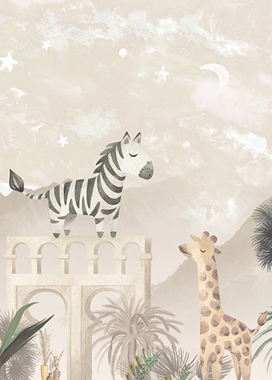 Behang Desert Animals | Taupe | Staaltje - Image 2