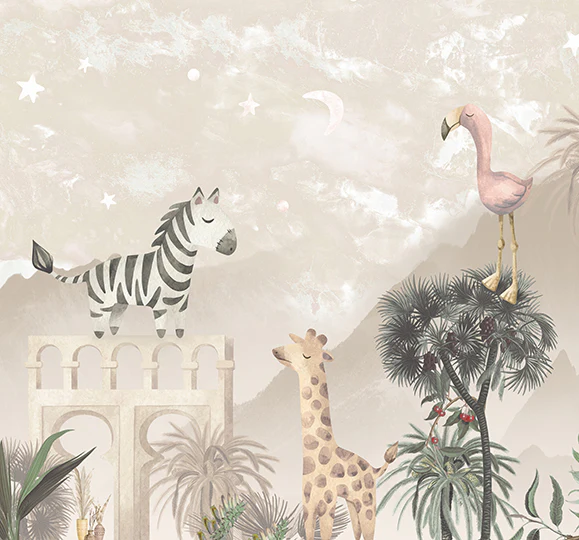 Behang Desert Animals | Taupe | Staaltje - Image 3