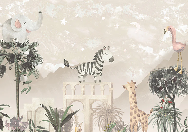 Behang Desert Animals | Taupe | Staaltje - Image 4