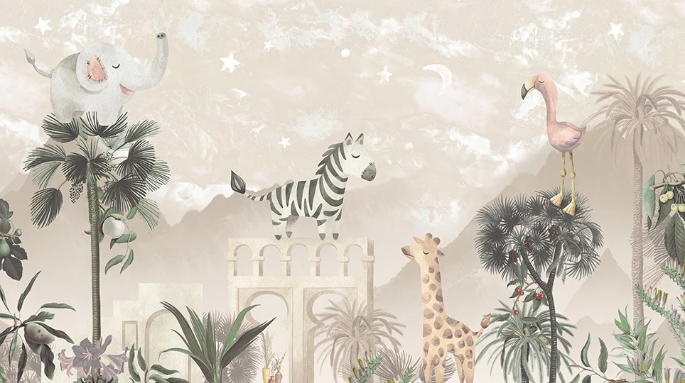 Behang Desert Animals | Taupe | Staaltje - Image 5