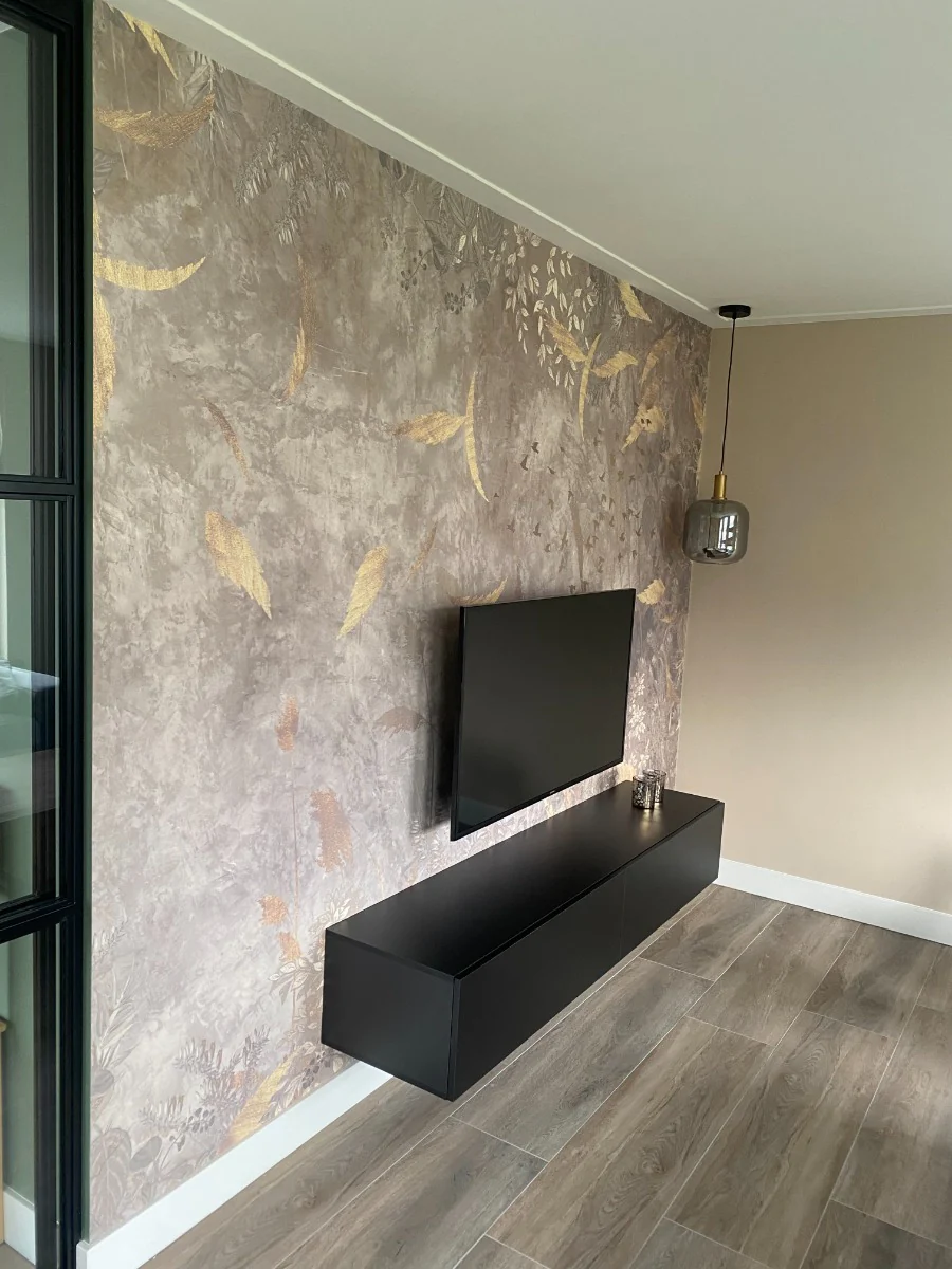 Behang Golden leaves | Beige | Staaltje - Image 4
