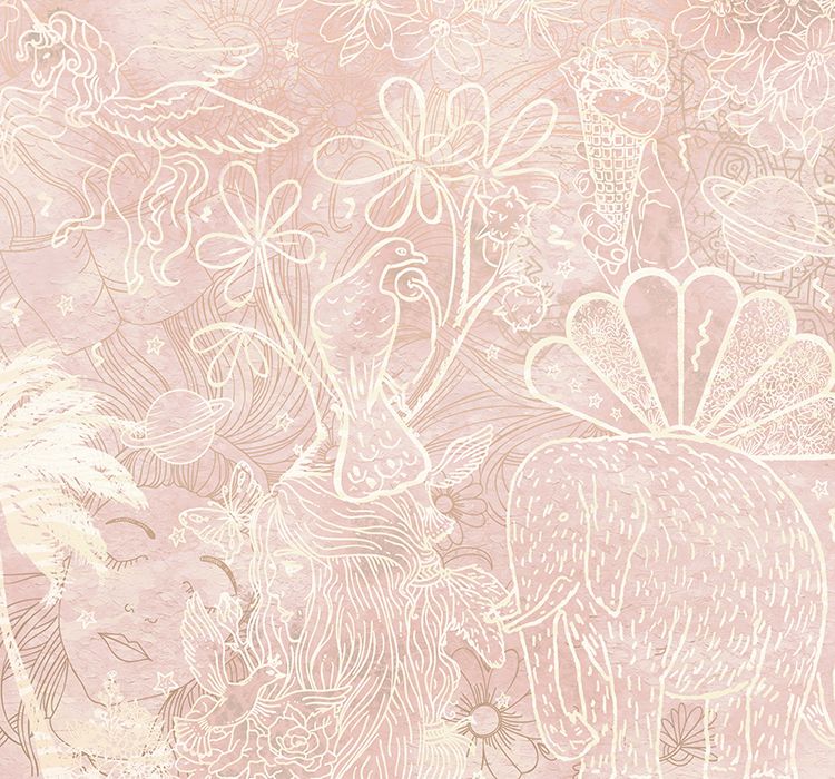 Behang Happy Days | Roze | Staaltje - Image 4