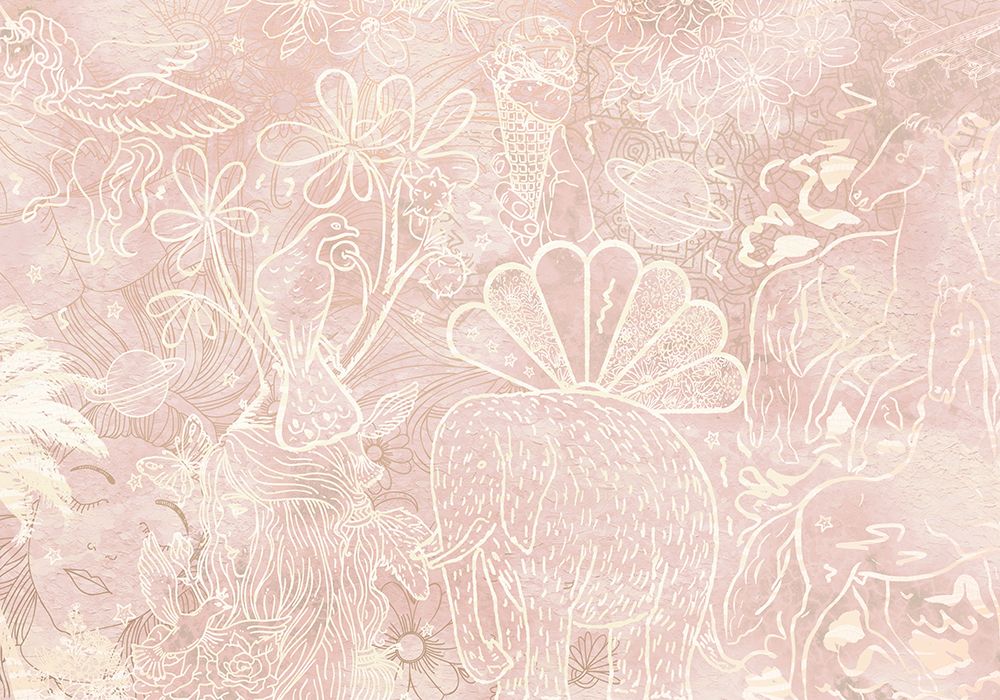 Behang Happy Days | Roze | Staaltje - Image 5