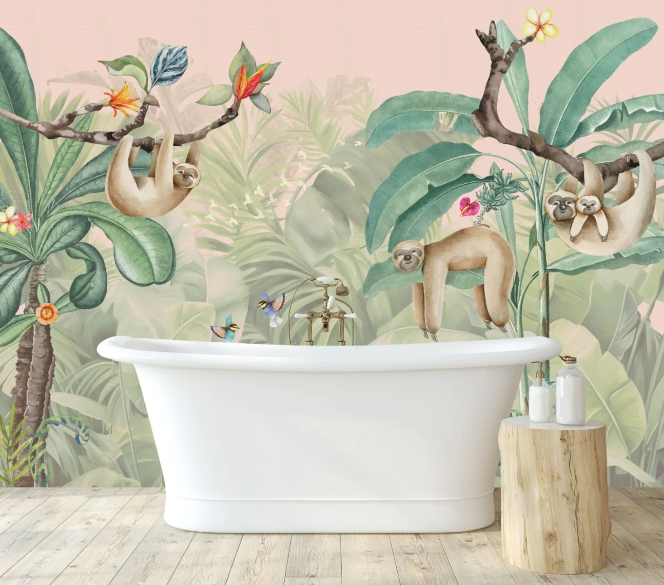 Behang Lazy Luiaard | Jungle Collection | Staaltje - Image 2