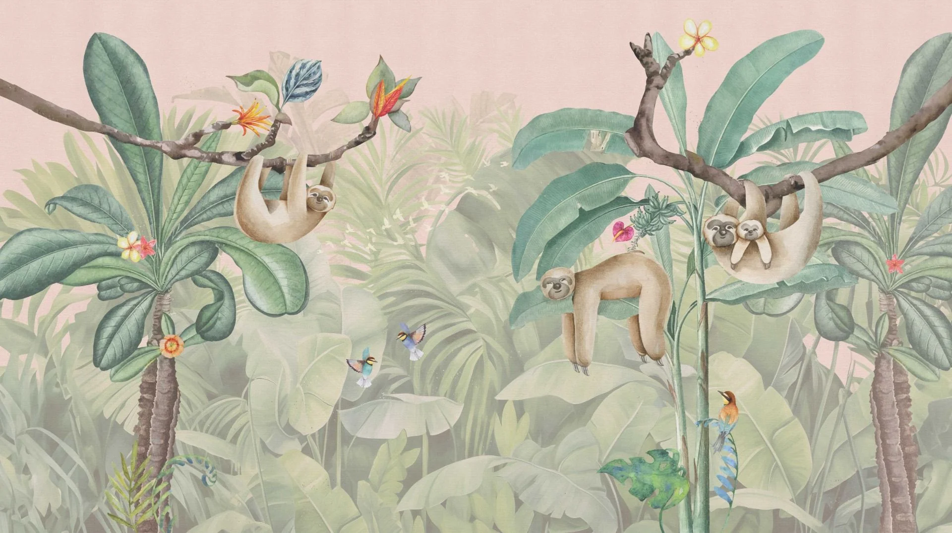 Behang Lazy Luiaard | Jungle Collection | Staaltje - Image 6