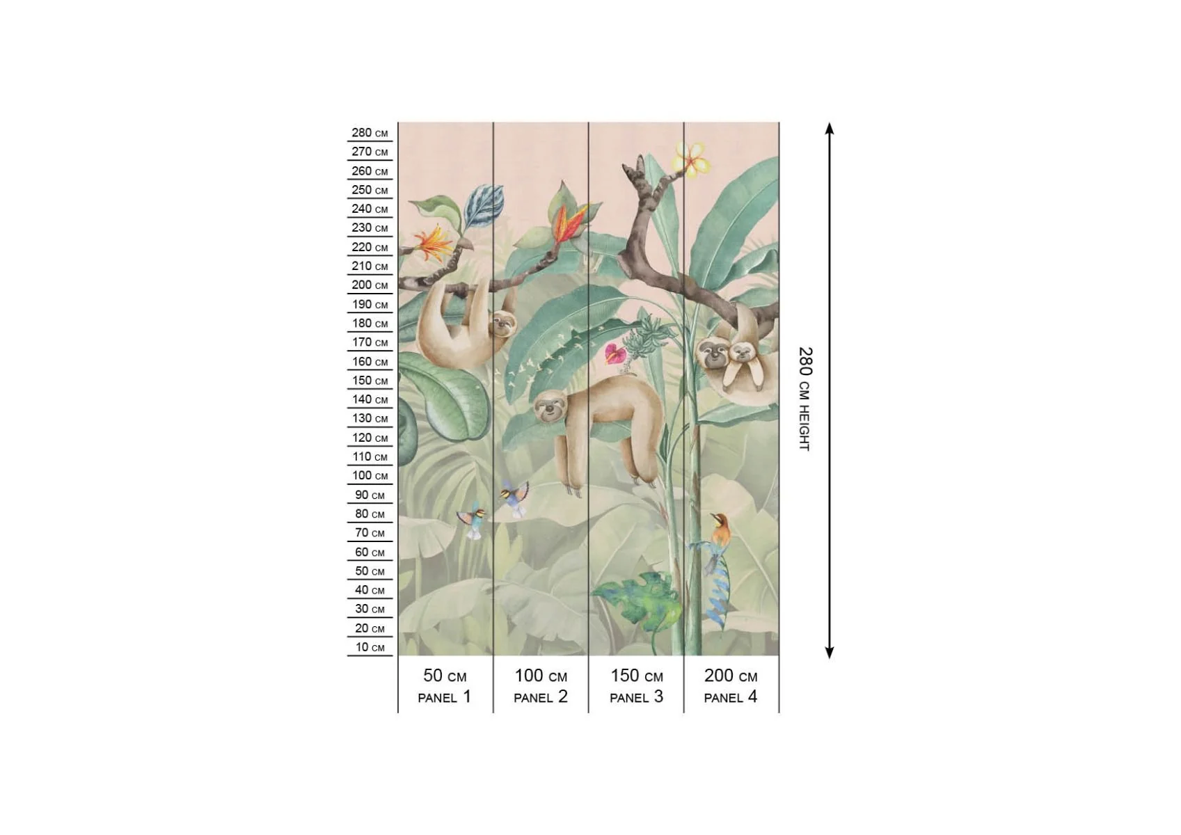 Behang Lazy Luiaard | Jungle Collection | Staaltje - Image 7