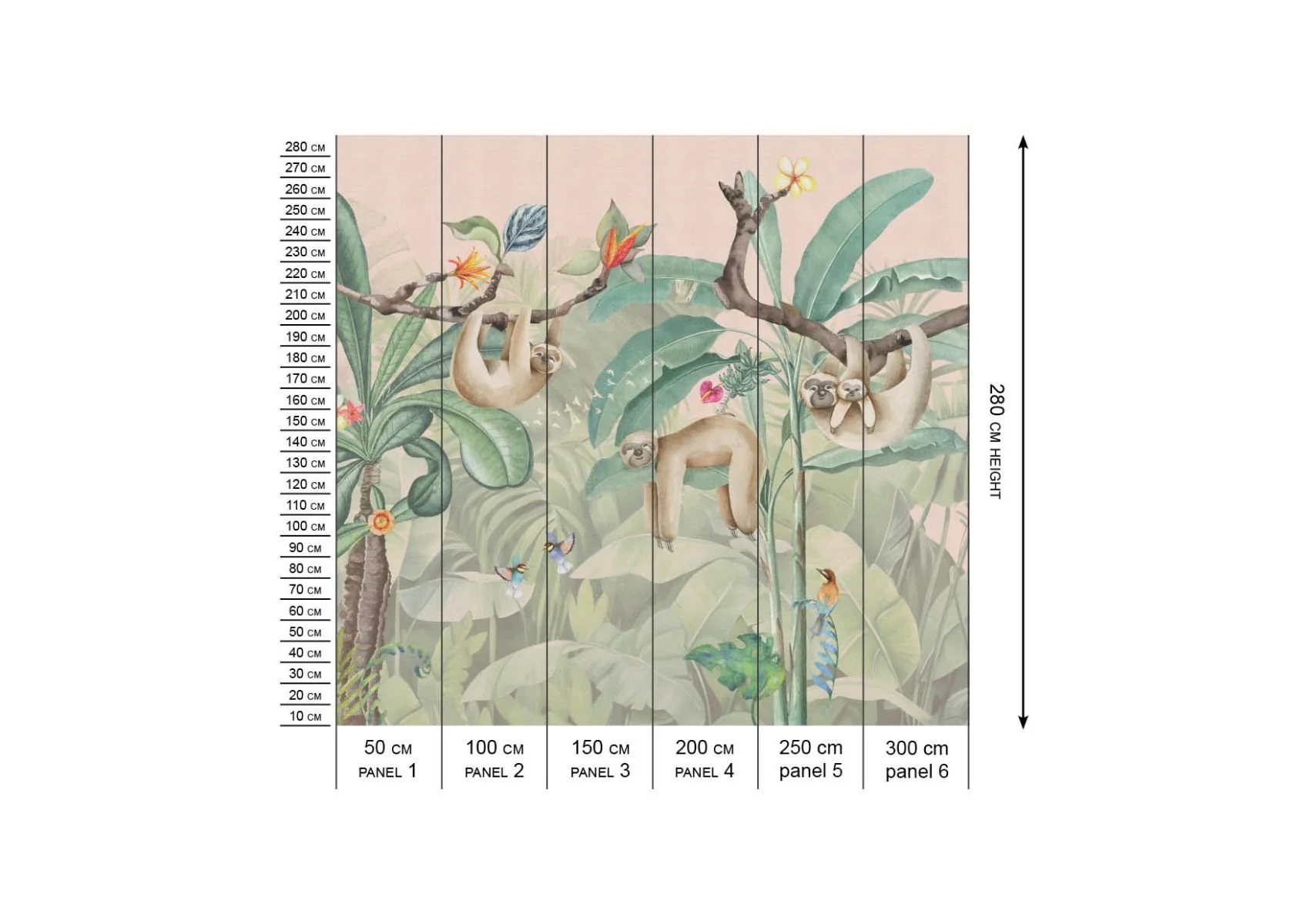 Behang Lazy Luiaard | Jungle Collection | Staaltje - Image 8
