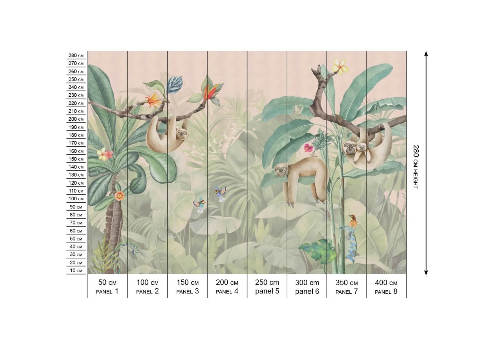 Behang Lazy Luiaard | Jungle Collection | Staaltje - Image 9