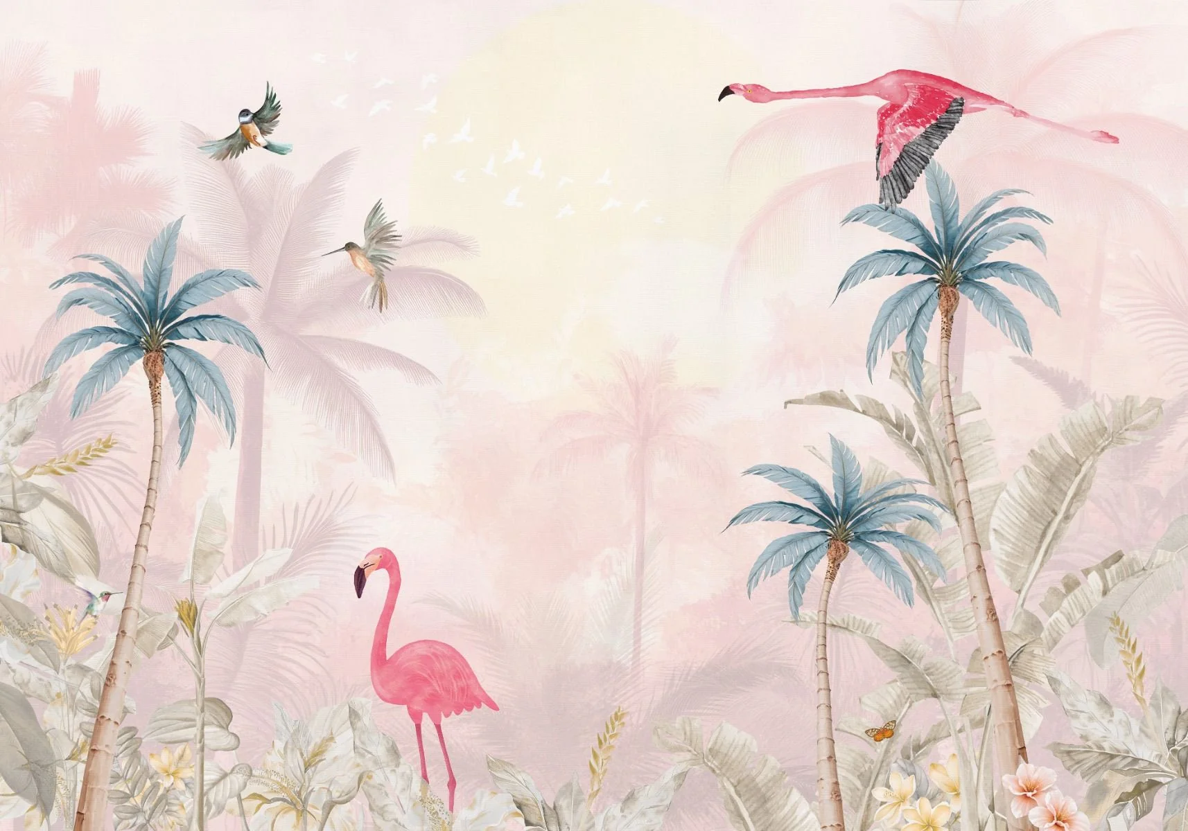 Behang Pink Flamingo | Staaltje - Image 3