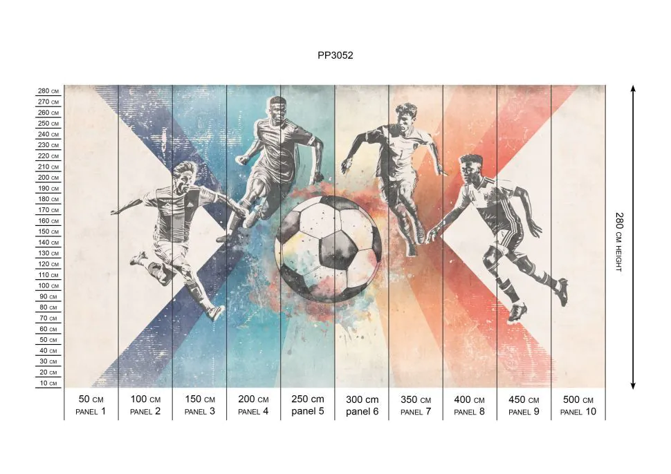 Behang voetbal | Mannen |  Blauw | Staaltje - Image 9