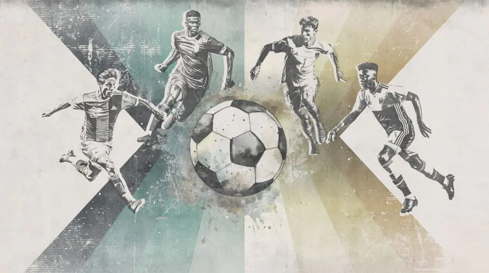 Behang voetbal | Mannen | Groen | Staaltje - Image 4