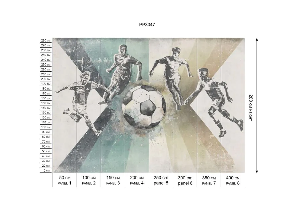 Behang voetbal | Mannen | Groen | Staaltje - Image 7