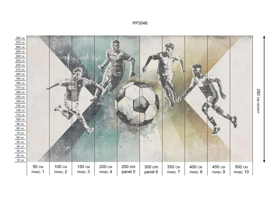 Behang voetbal | Mannen | Groen | Staaltje - Image 8