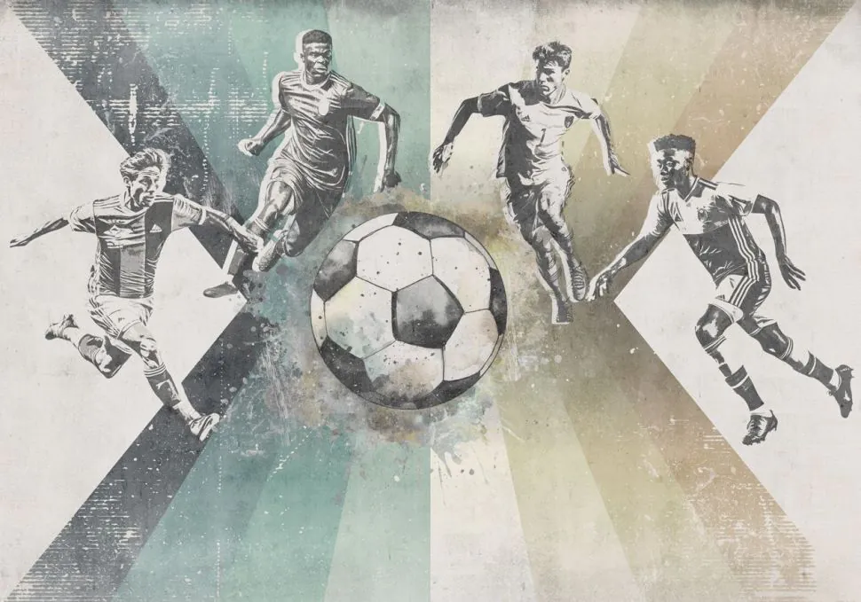 Behang voetbal | Mannen | Groen | Staaltje - Image 9