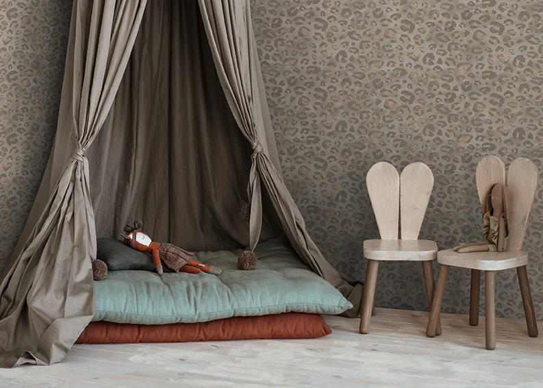 Behang Wild leopard | Taupe | Staaltje - Image 2