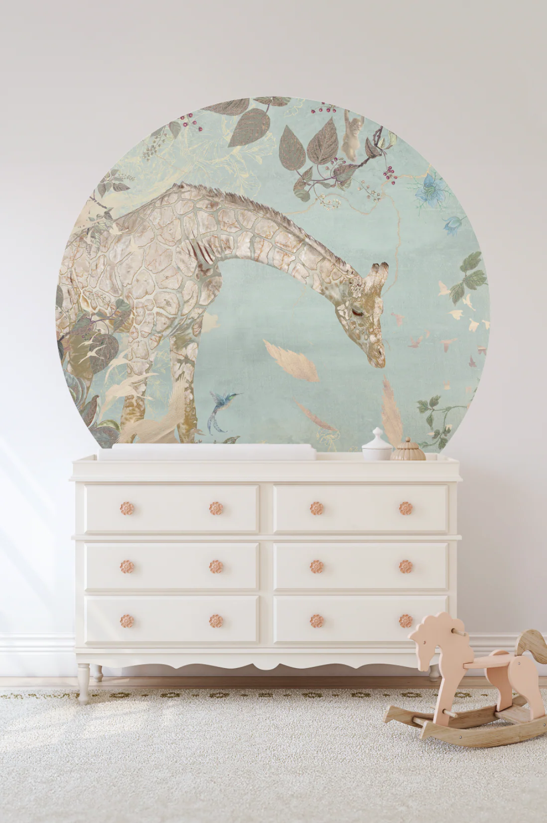 Behangcirkel Giraffe | Mint - Image 3