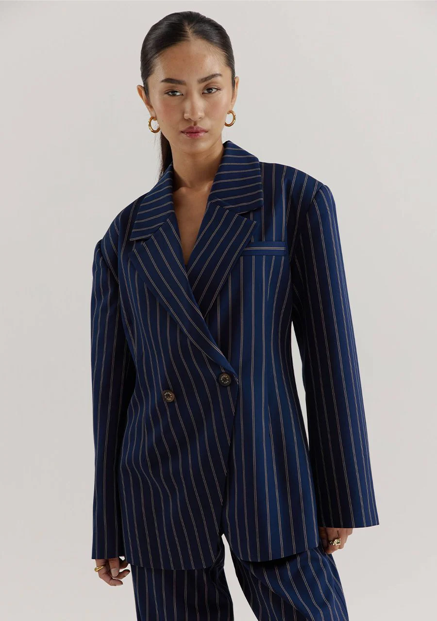 Blazer Anne | Blue stripe | Harper & Yve - Image 4