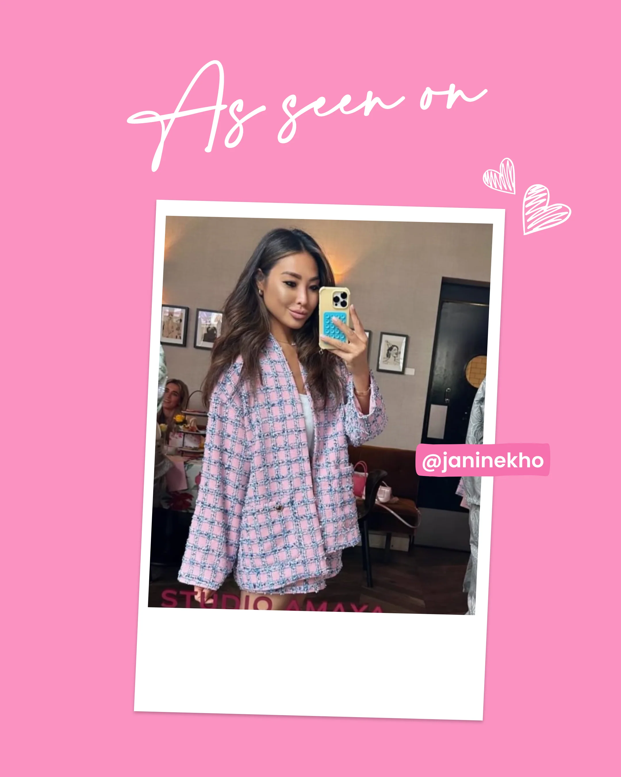 Blazer Clueless | Pink sparkling check | Studio Amaya x Poespas - Image 9