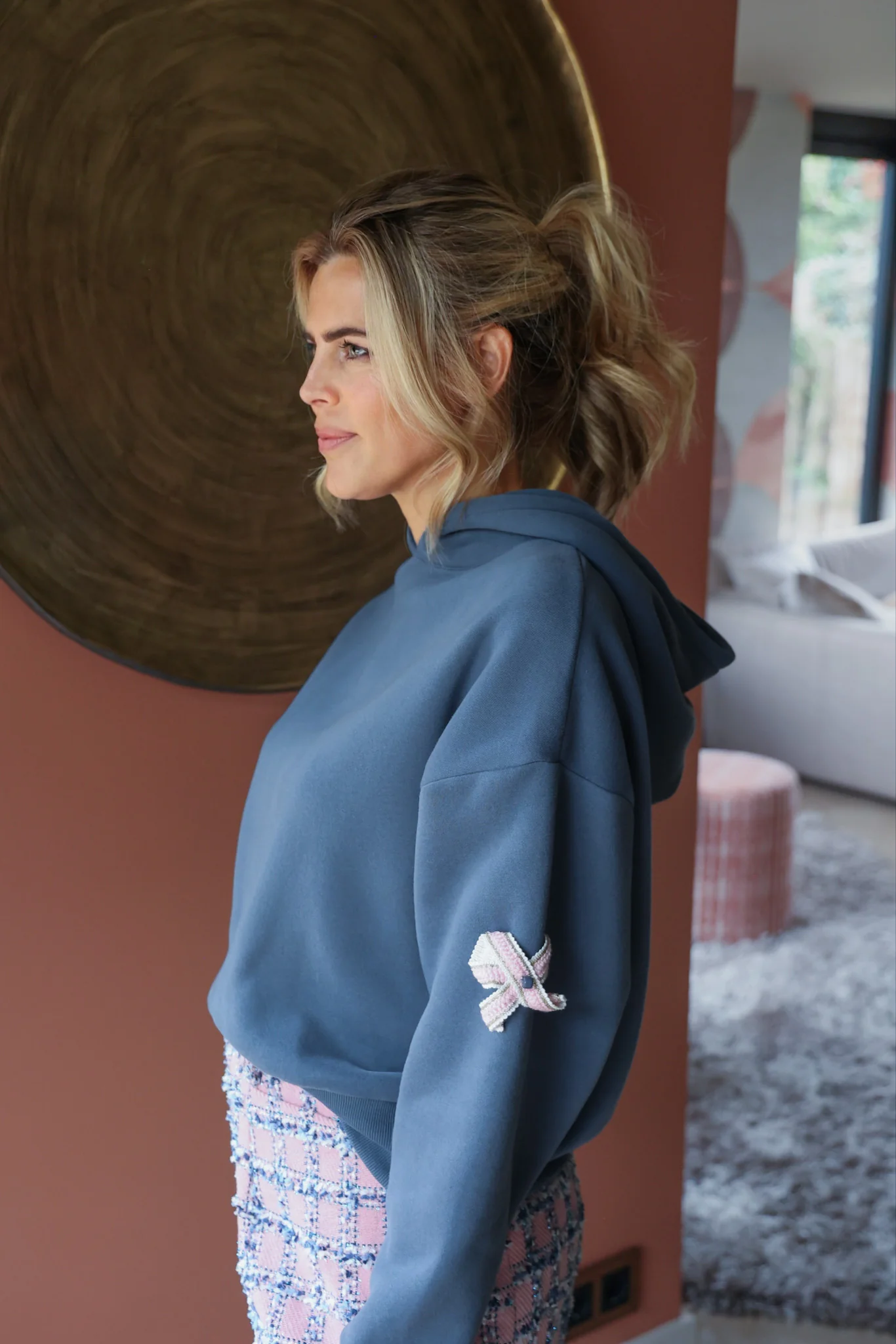 Bow Hoodie | Denim blue | Studio Poespas - Image 10