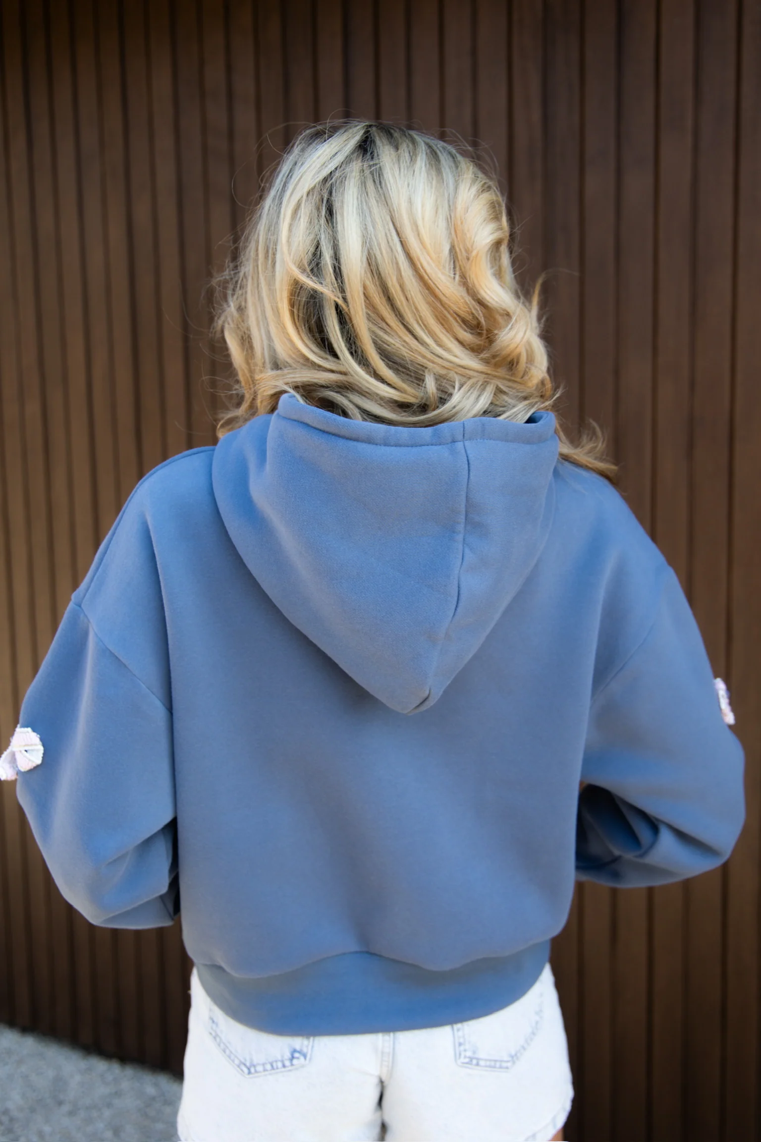 Bow Hoodie | Denim blue | Studio Poespas - Image 3