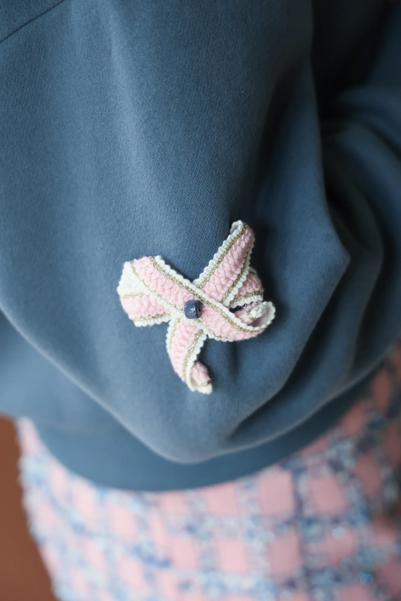 Bow Hoodie | Denim blue | Studio Poespas - Image 8