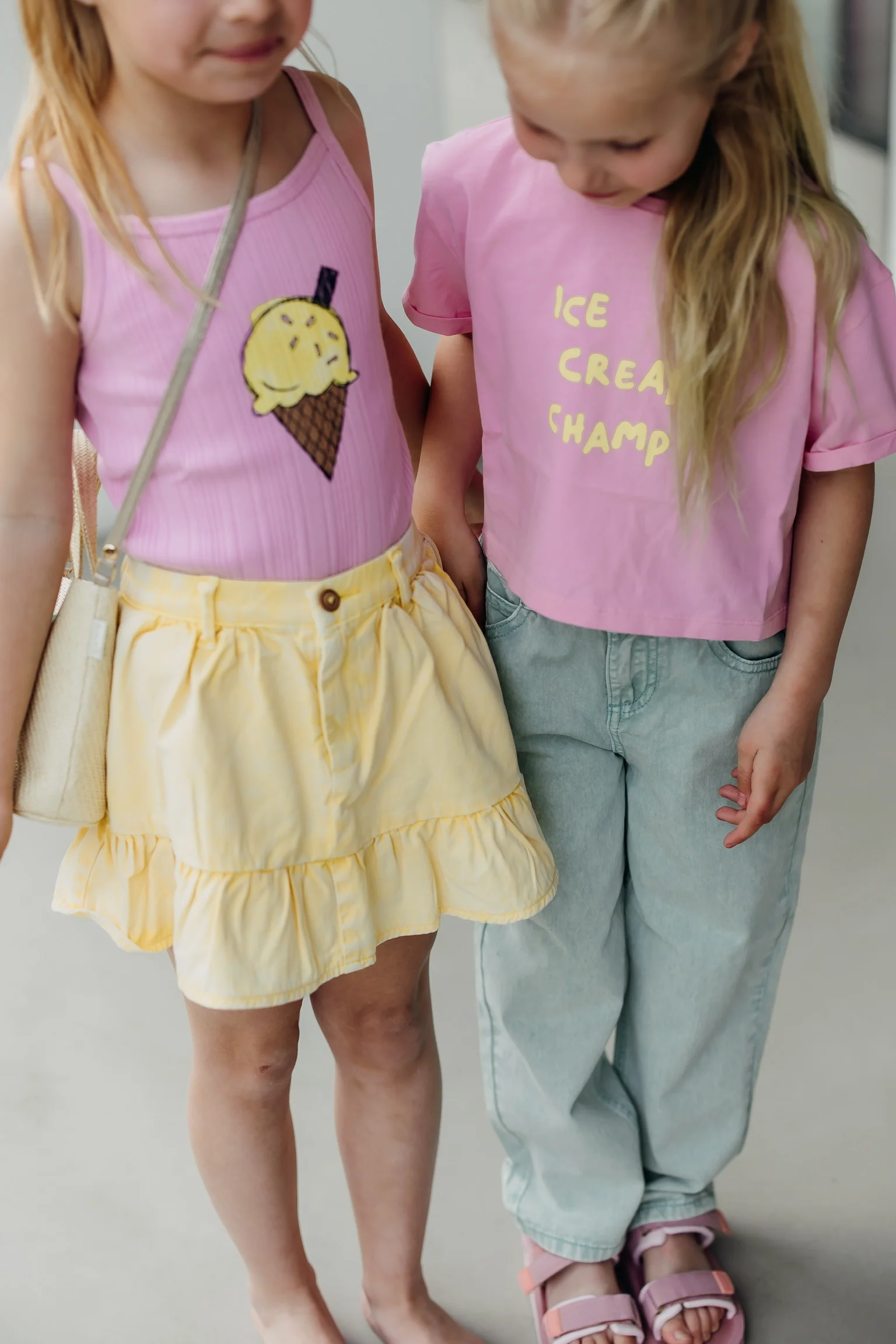 Boxy T-shirt ice cream | Podium pink | Sproet & Sprout - Image 3