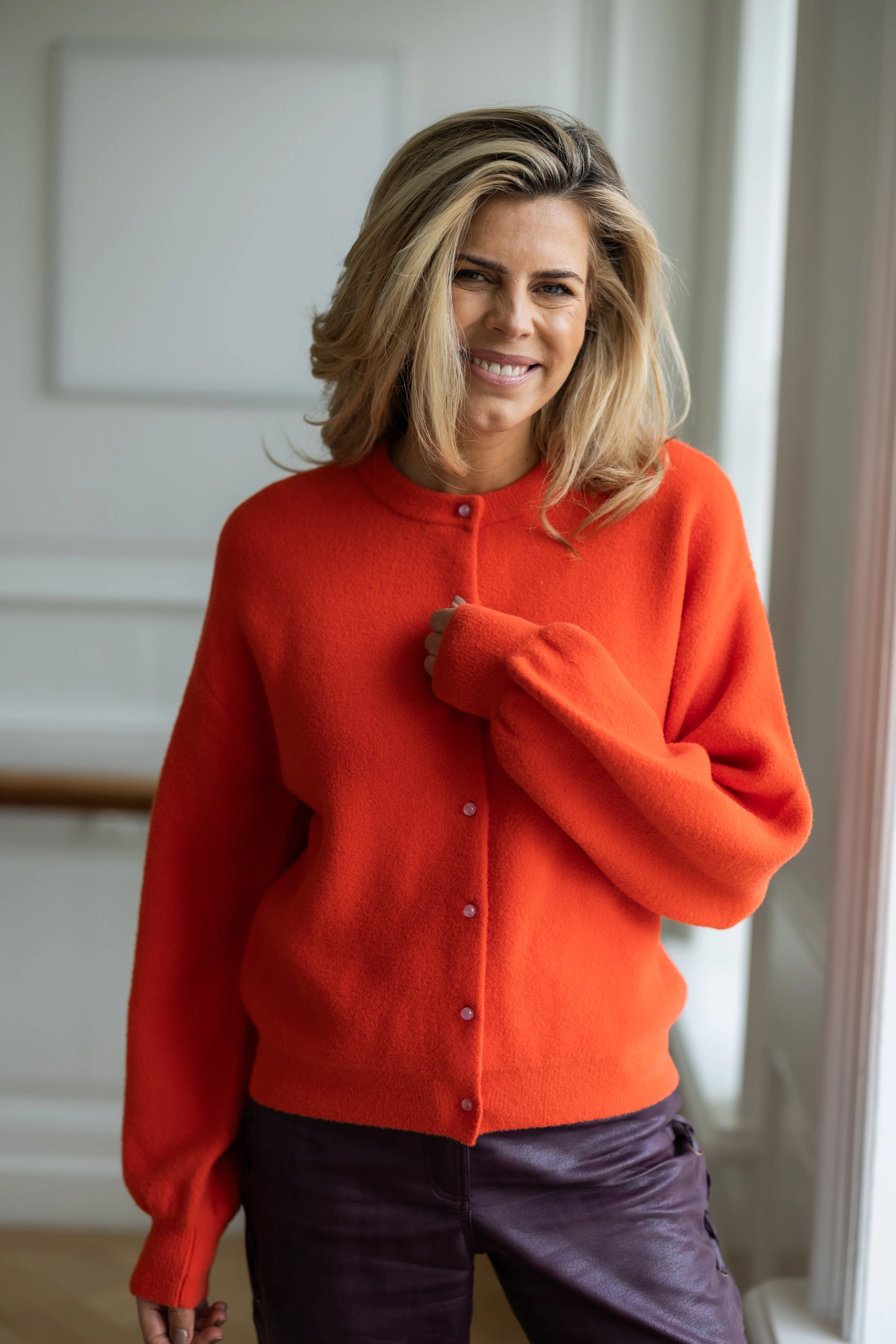 Cardigan Candy Cloud | Tomato | Studio Poespas - Image 8