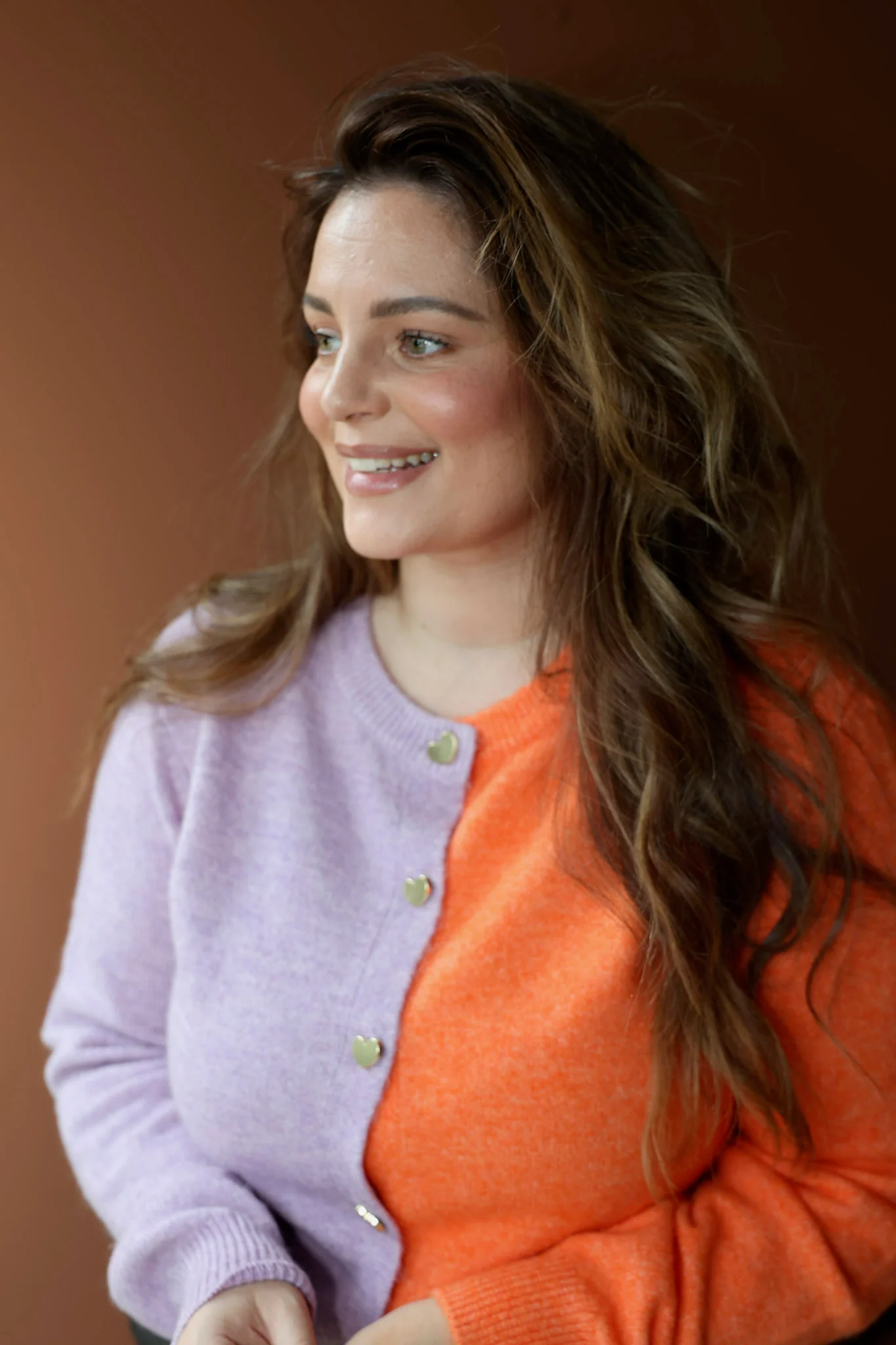 Cardigan Sweets for my sweets | Lilac/orange | Studio Poespas - Image 9