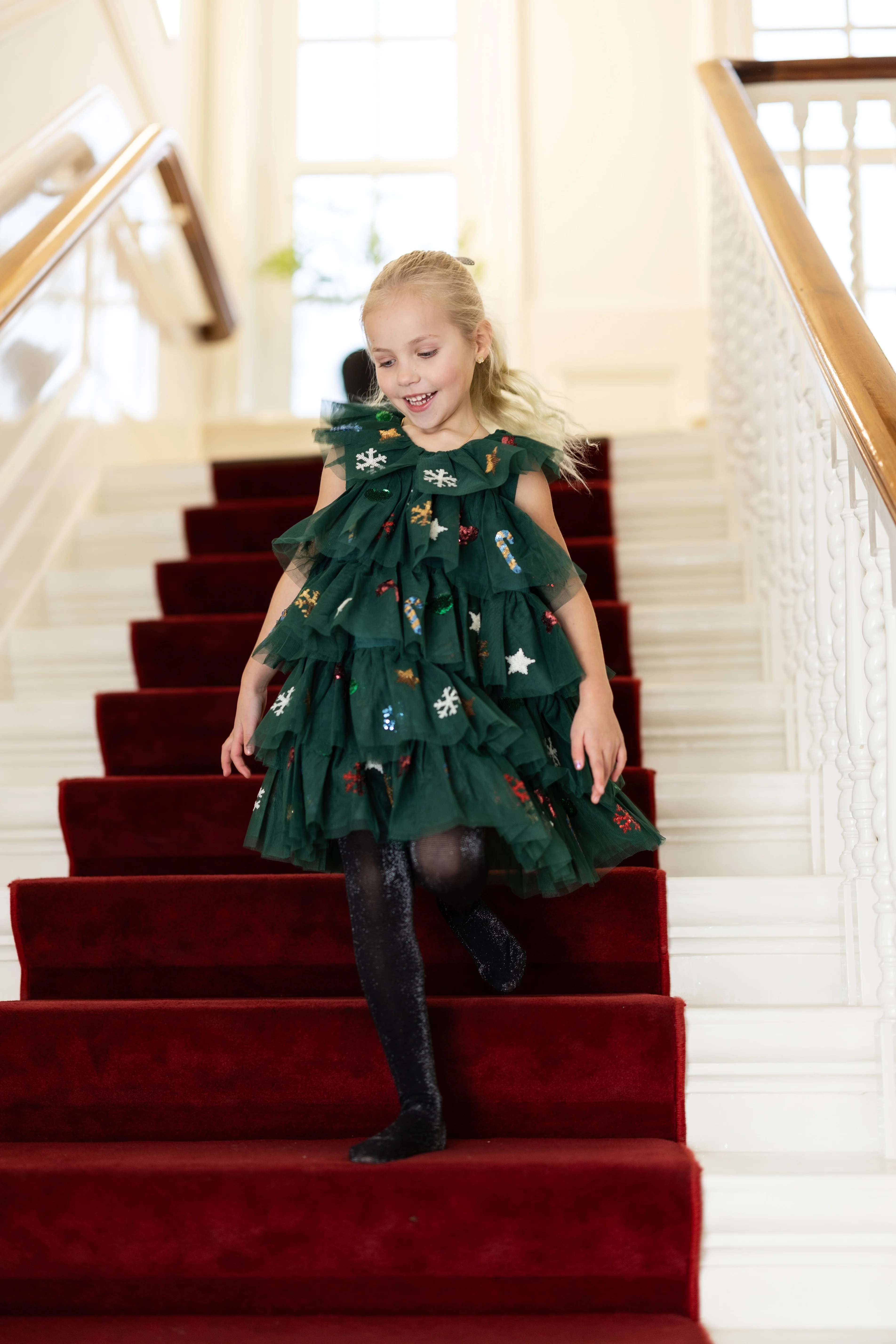 Christmas dress Yvonne | Hunter green | Konges Slojd - Image 3