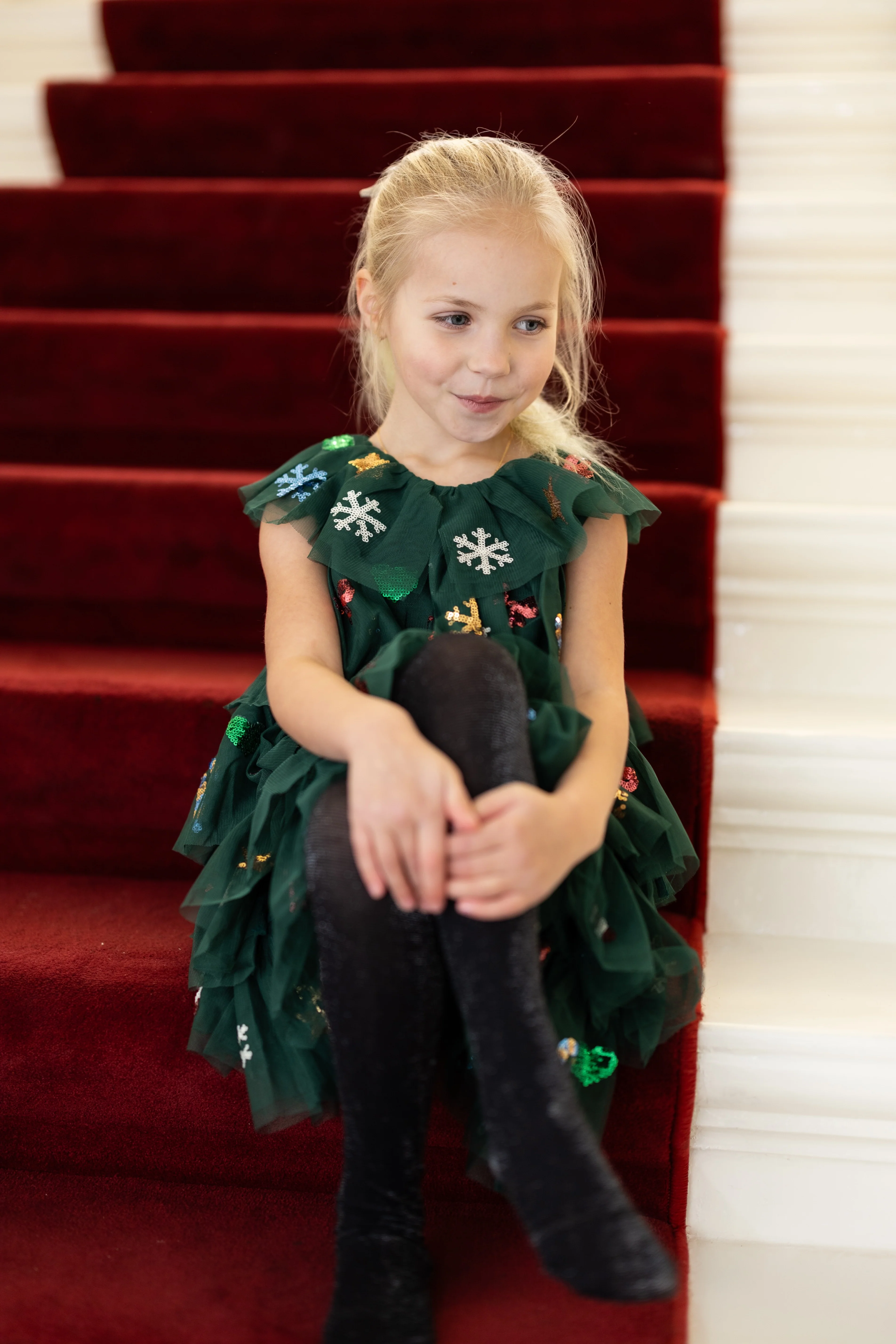Christmas dress Yvonne | Hunter green | Konges Slojd - Image 4