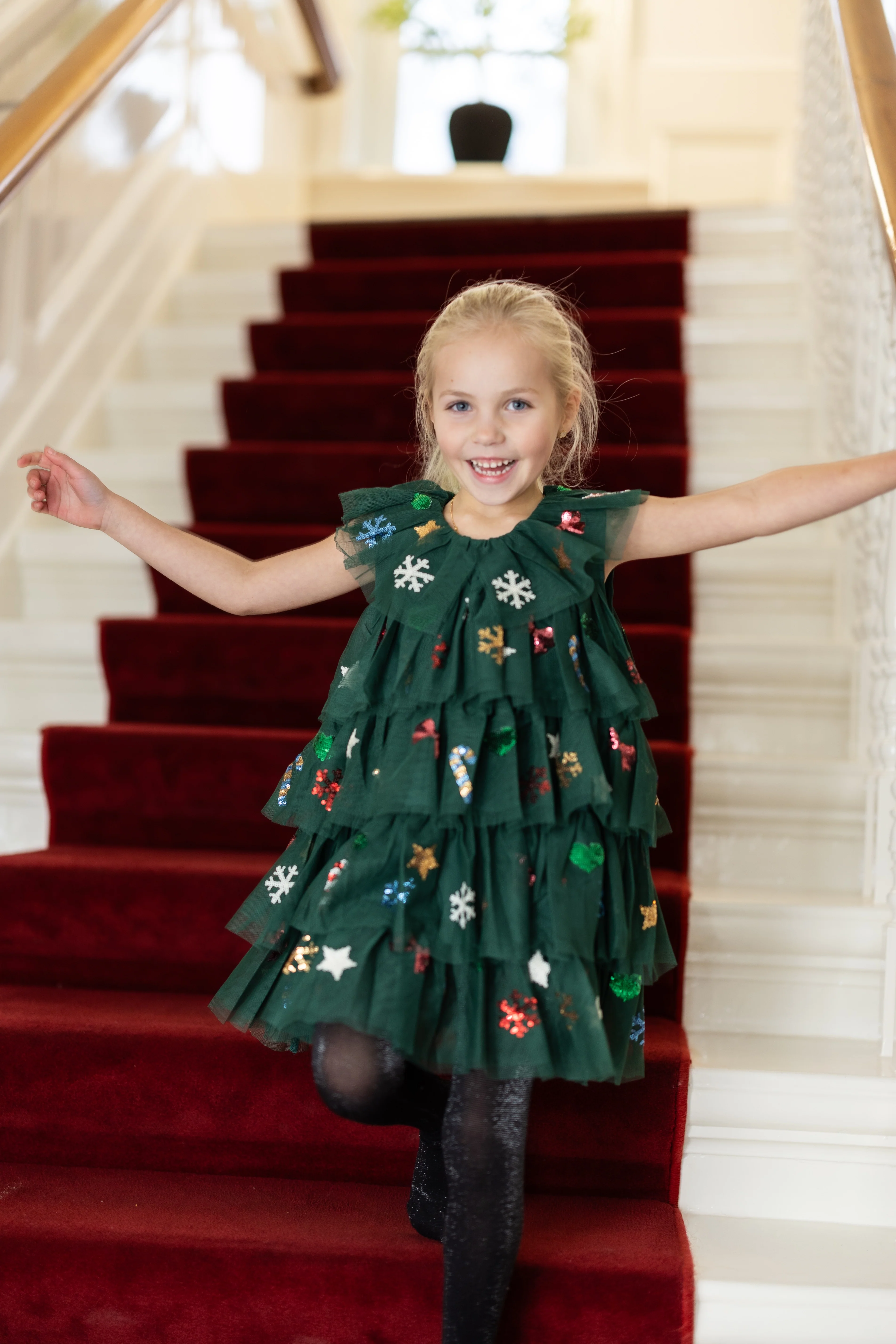 Christmas dress Yvonne | Hunter green | Konges Slojd - Image 5
