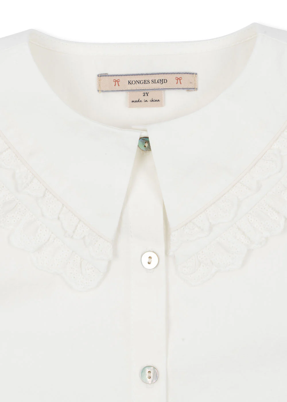 Collar shirt Coeur | Optic white | Konges Slojd - Image 8