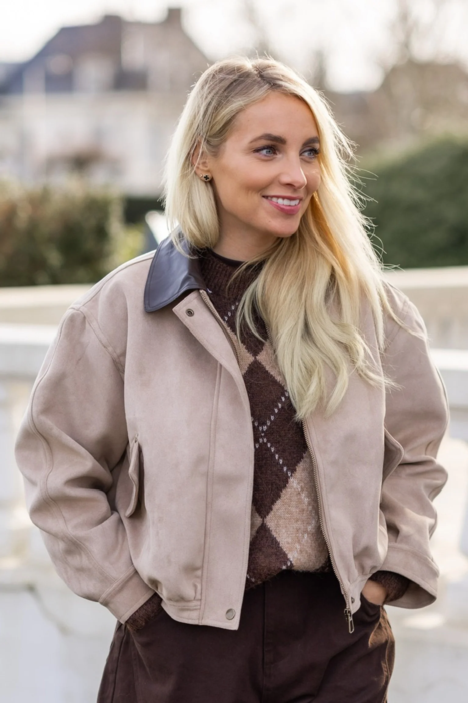 Collarjacket suede | Sand - Image 2