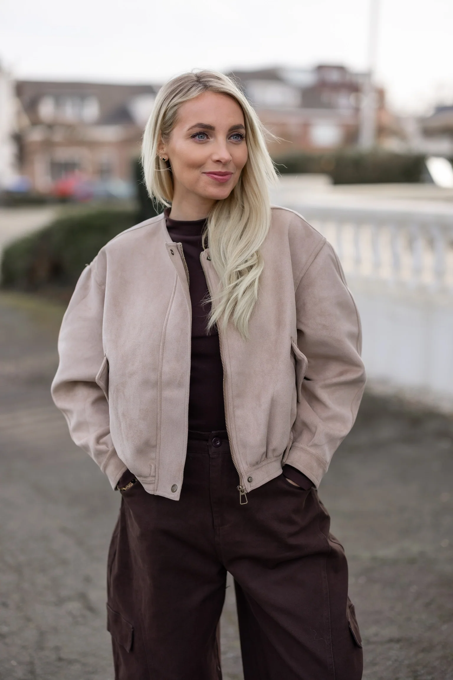 Collarjacket suede | Sand - Image 3