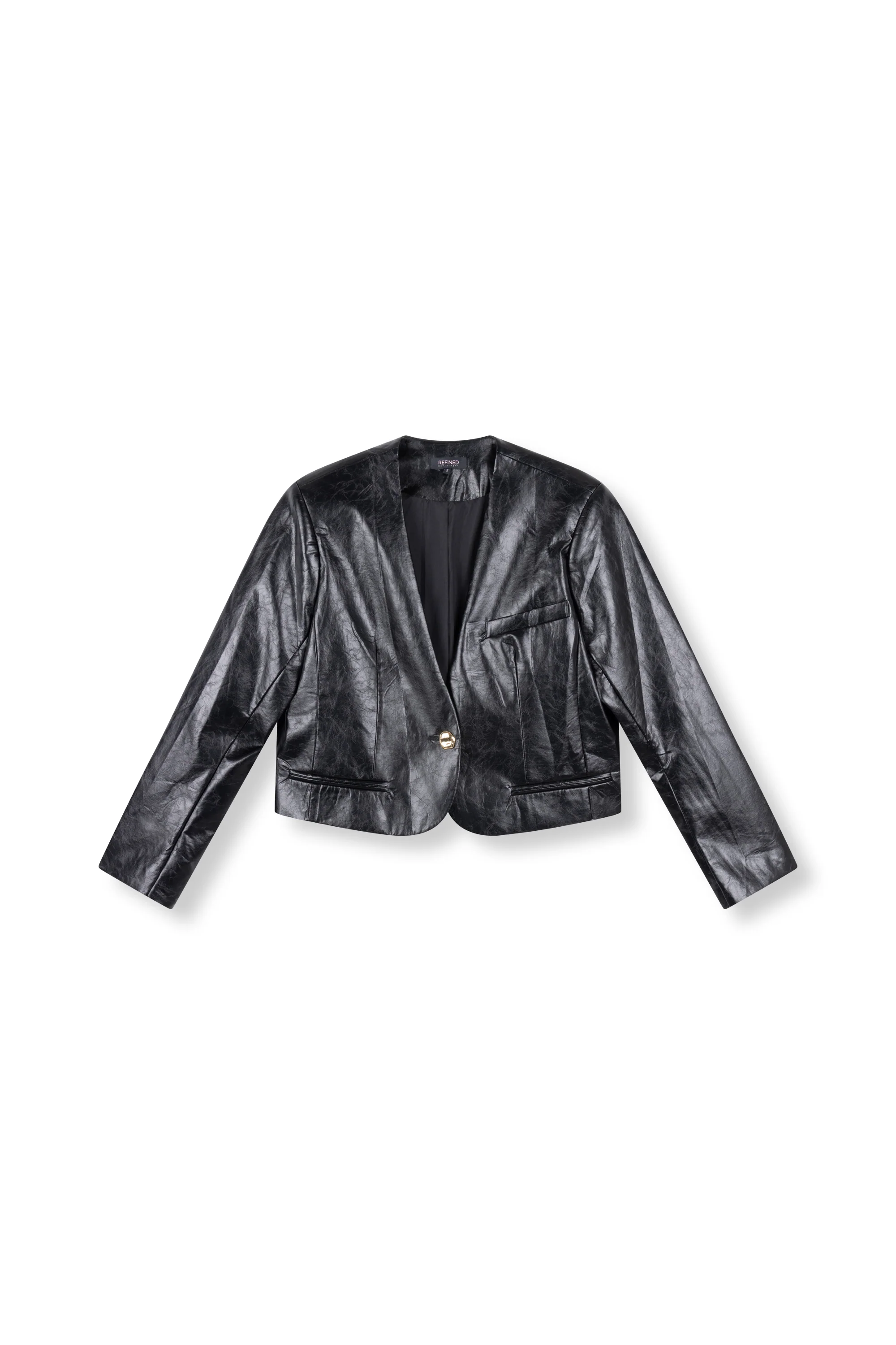 Collarless blazer Mea | Black | Refined Department - Image 8
