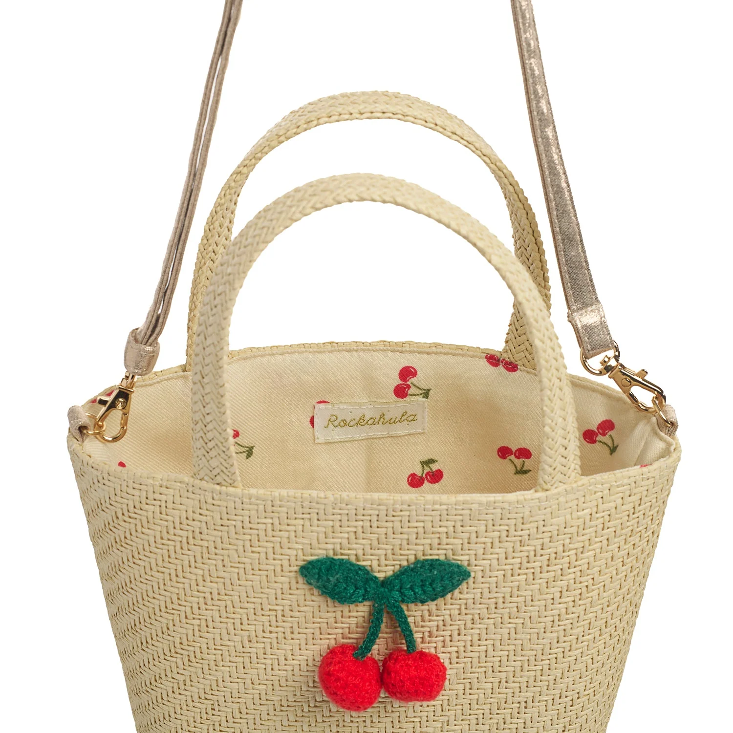 Crochet cherry basket bag | Rockahula - Image 9
