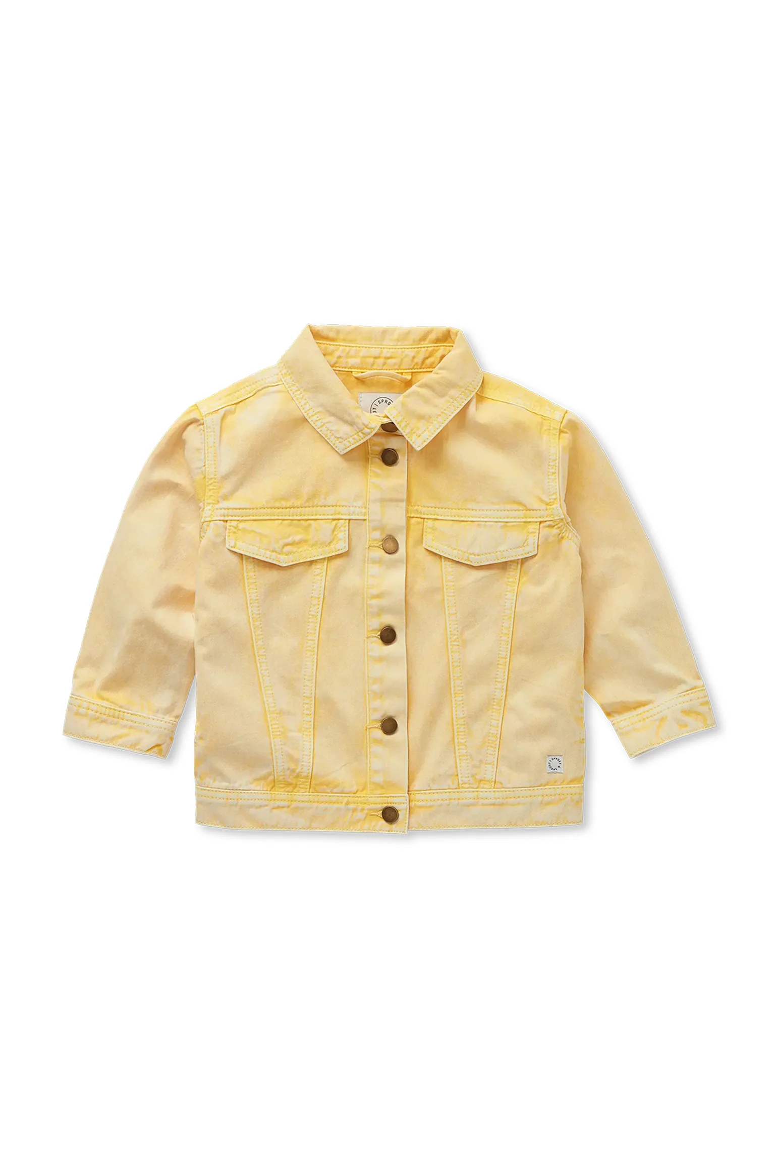 Denim jacket | Pastel yellow | Sproet & Sprout - Image 3