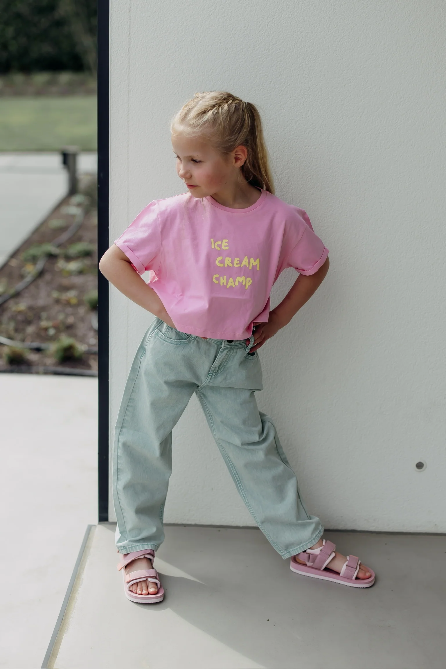 Denim pants green | Silt green | Sproet & Sprout - Image 2