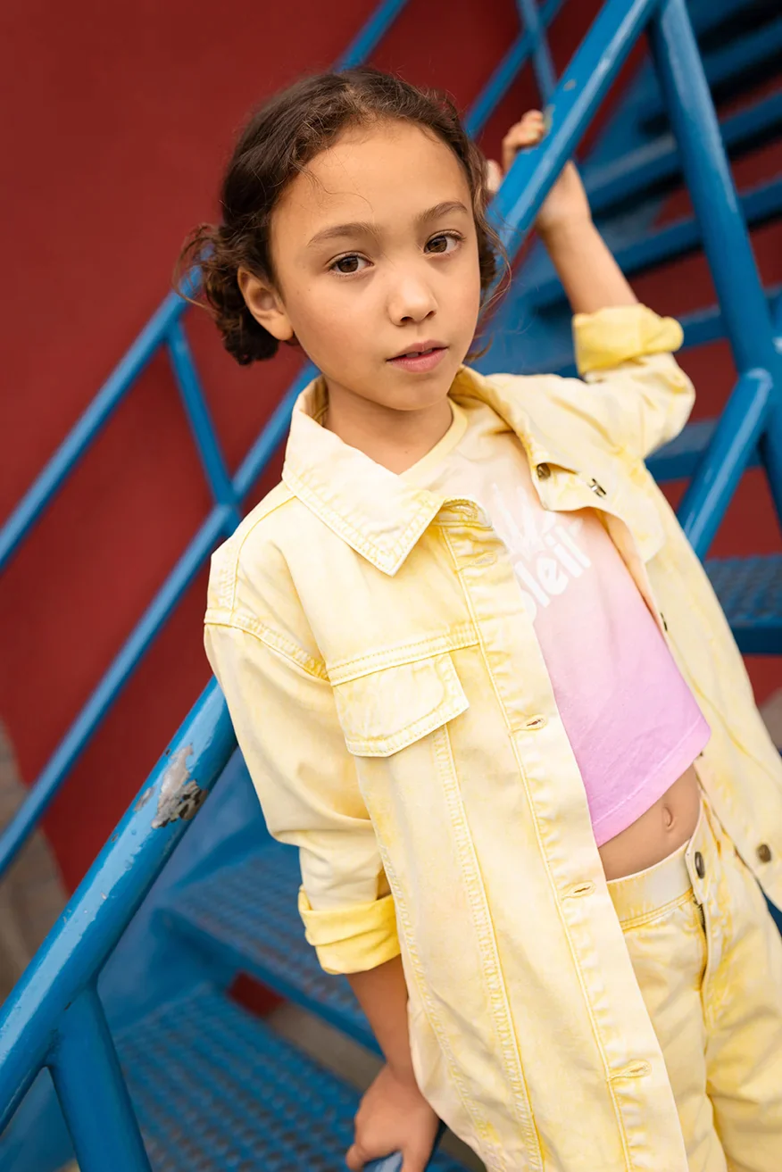 Denim pants yellow | Pastel yellow | Sproet & Sprout - Image 3