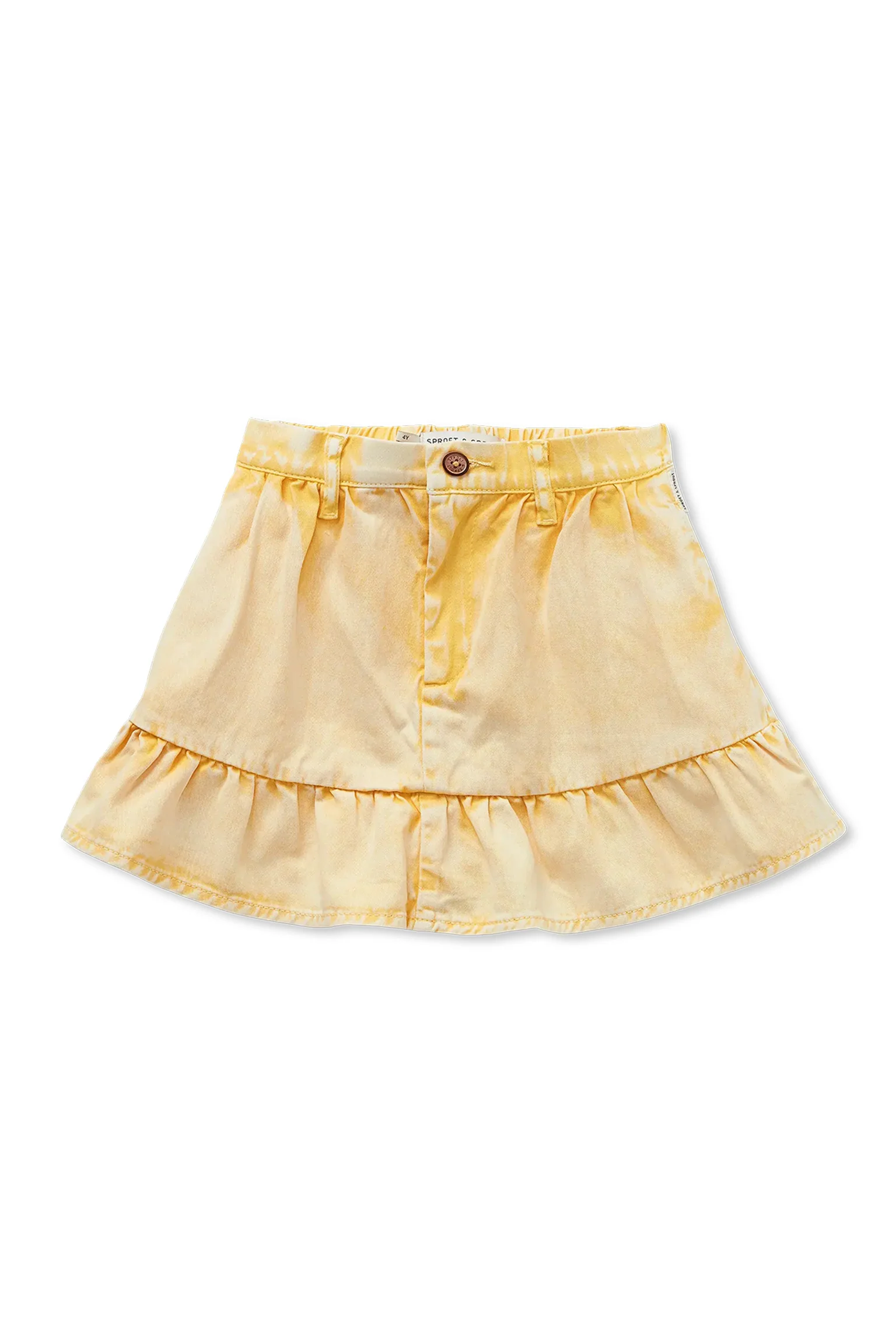 Denim peplum skirt | Pastel yellow | Sproet & Sprout - Image 8