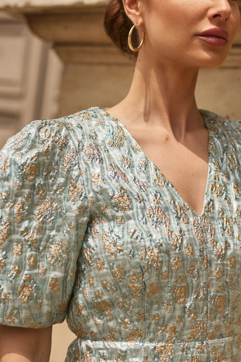 Dress Daantje | Sea green | Freebird - Image 3