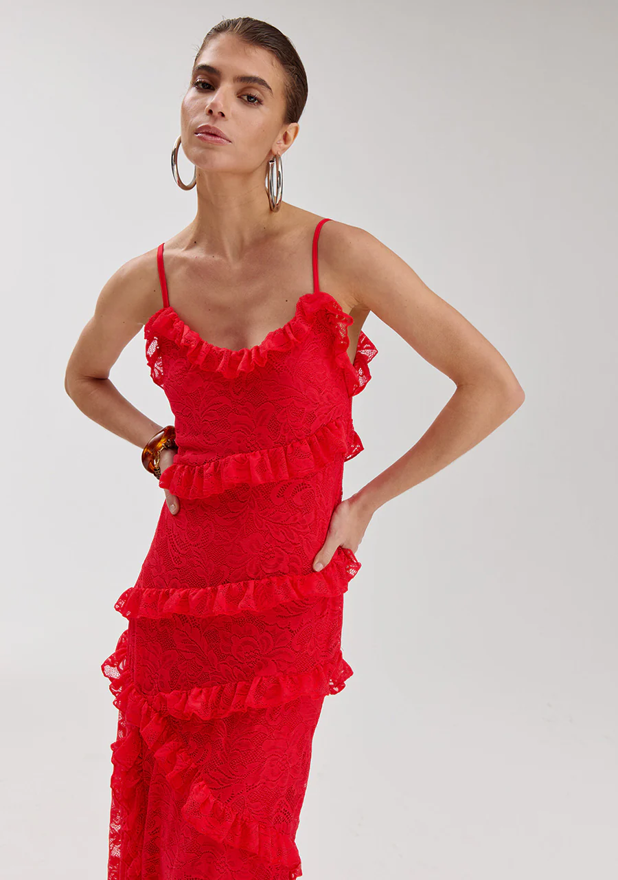 Dress Sammie | Poppy red | Harper & Yve - Image 7