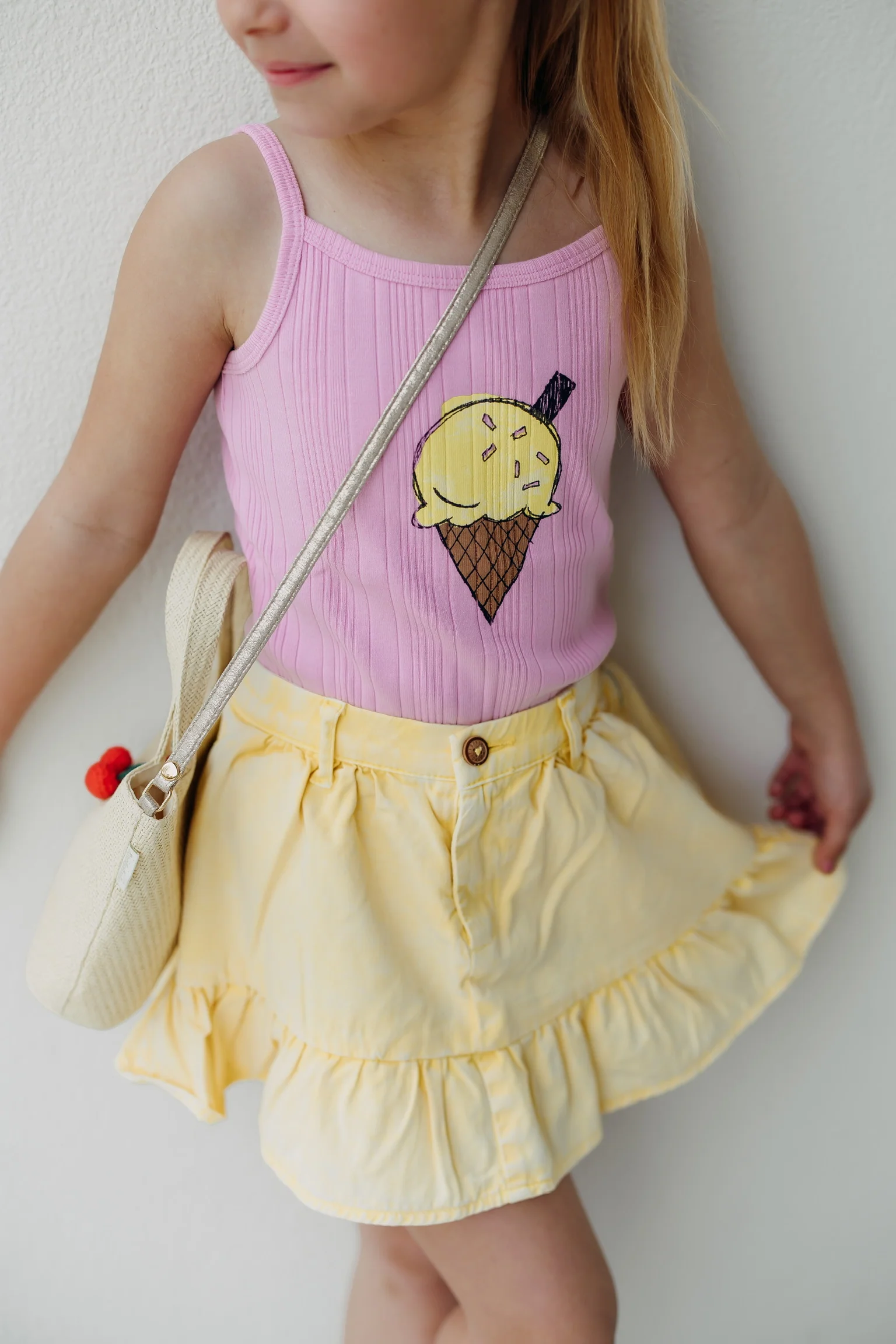 Girls spaghetti top ice cream | Podium pink | Sproet & Sprout - Image 2