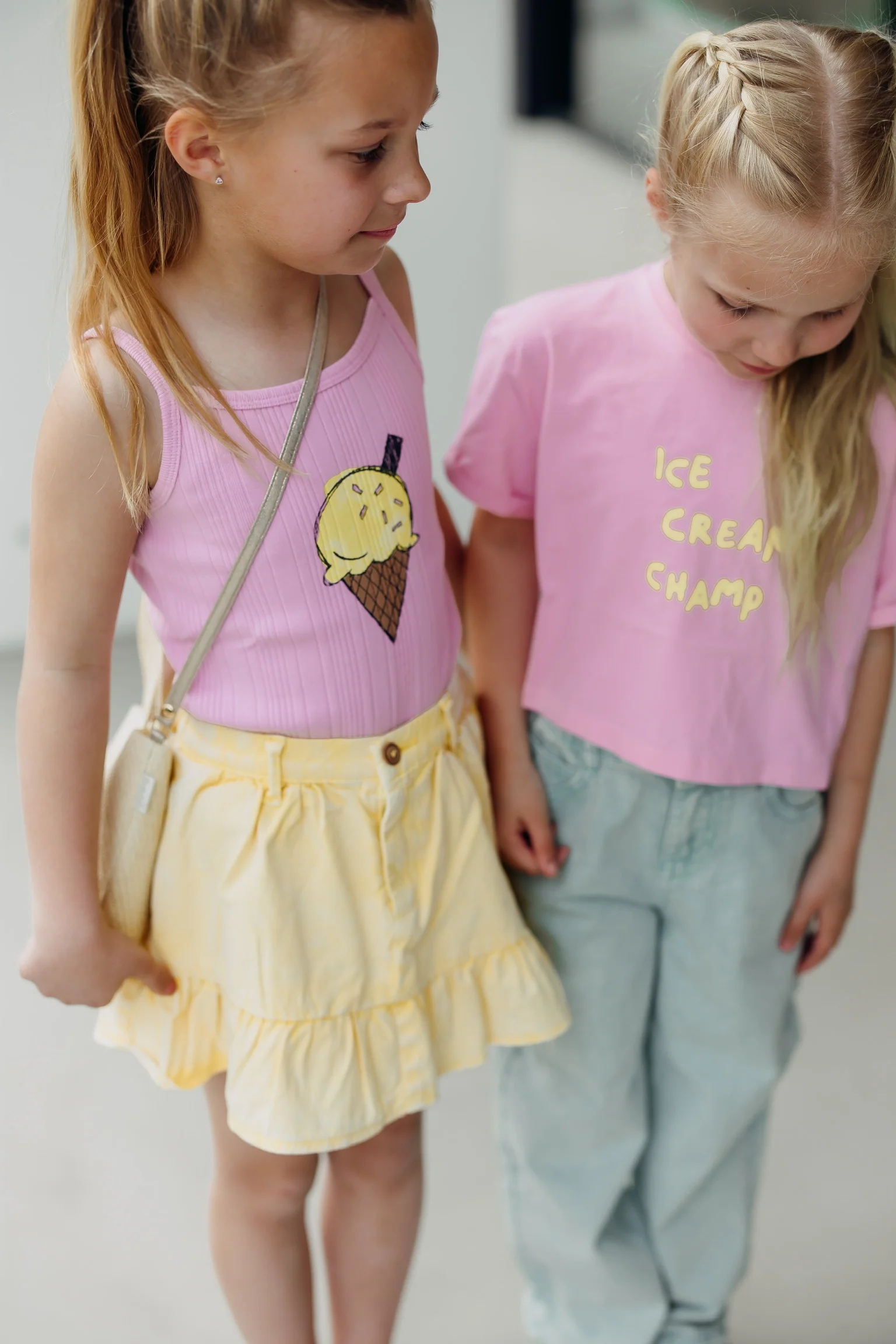 Girls spaghetti top ice cream | Podium pink | Sproet & Sprout - Image 3