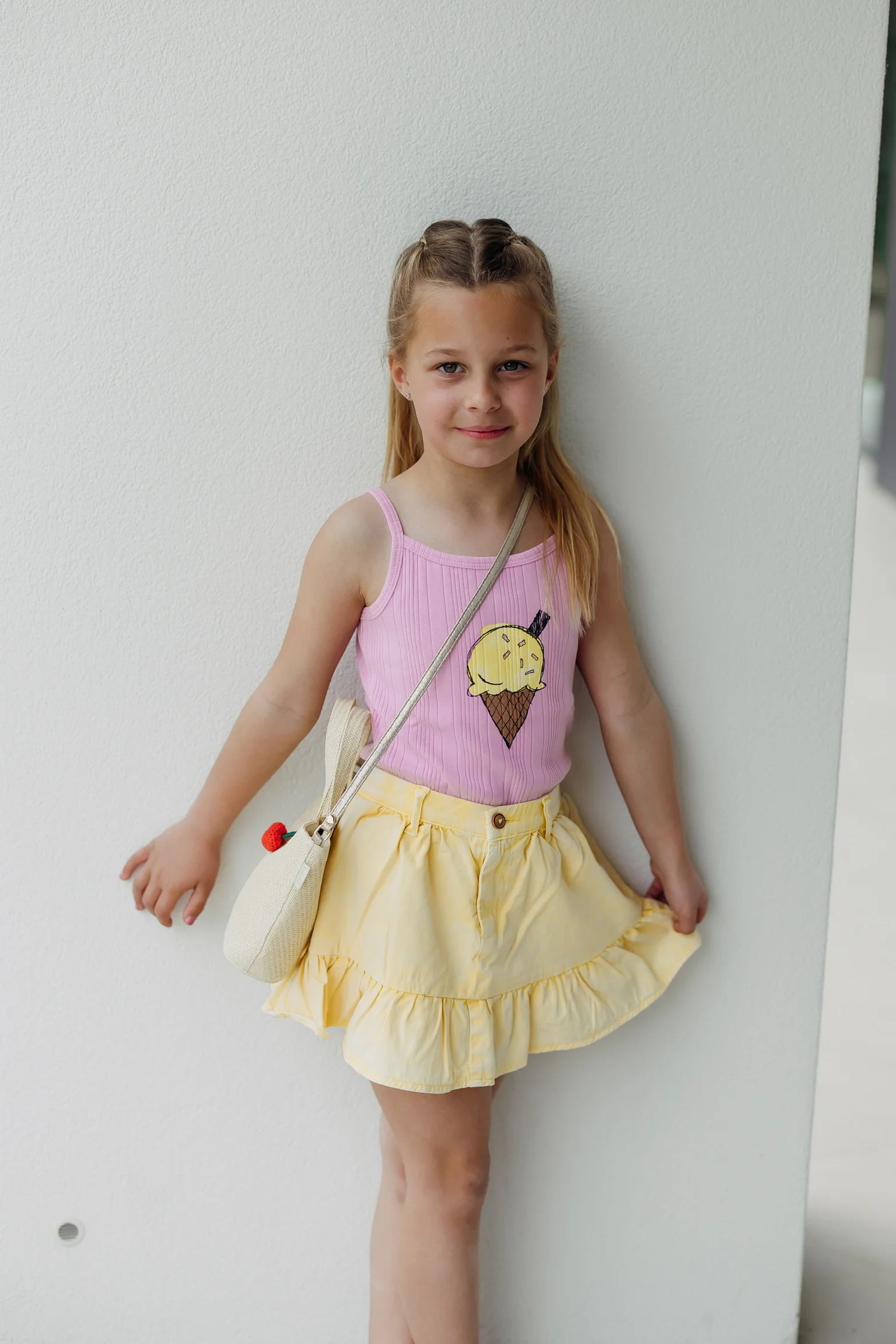 Girls spaghetti top ice cream | Podium pink | Sproet & Sprout - Image 6