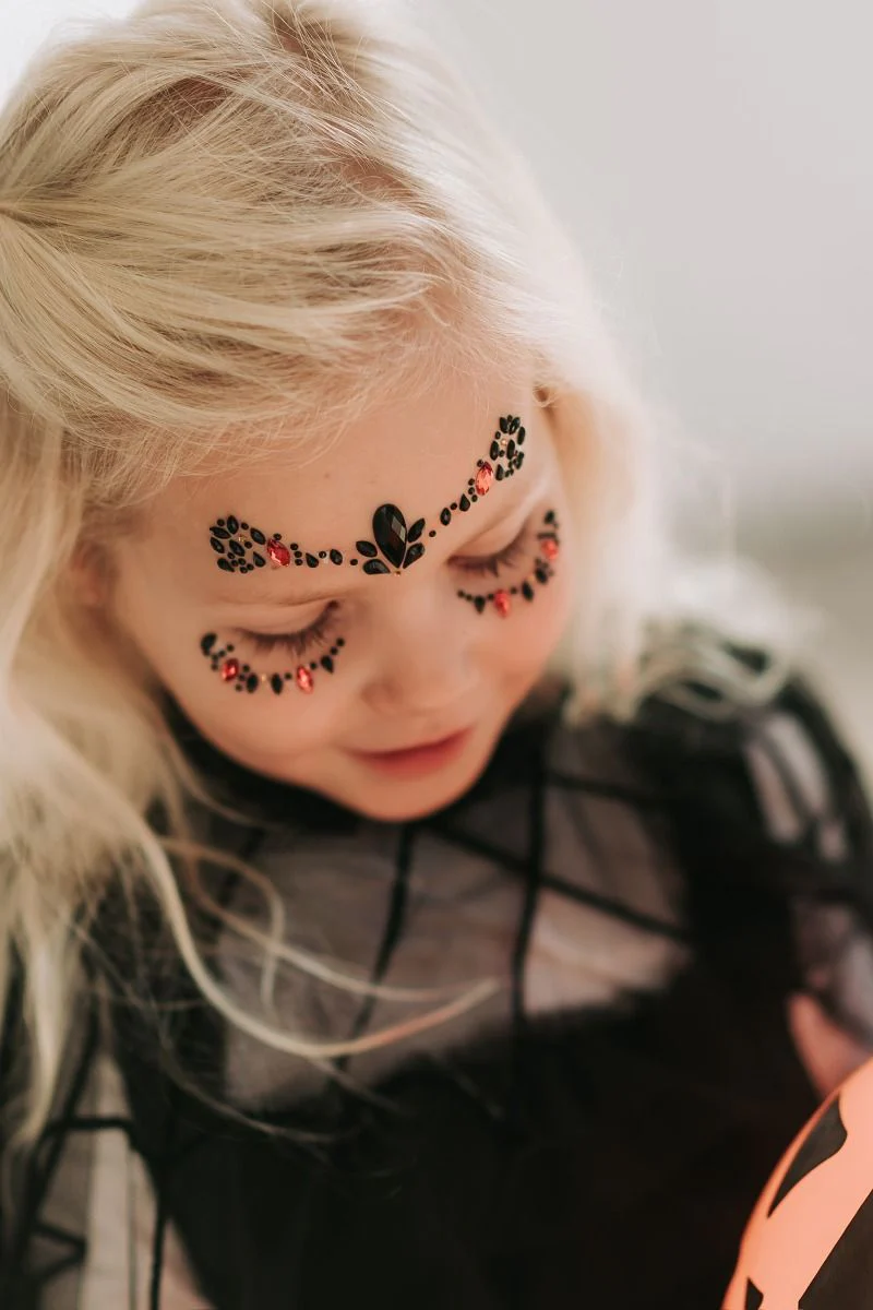 Halloween face jewels | Red/black | Konges Slojd - Image 8